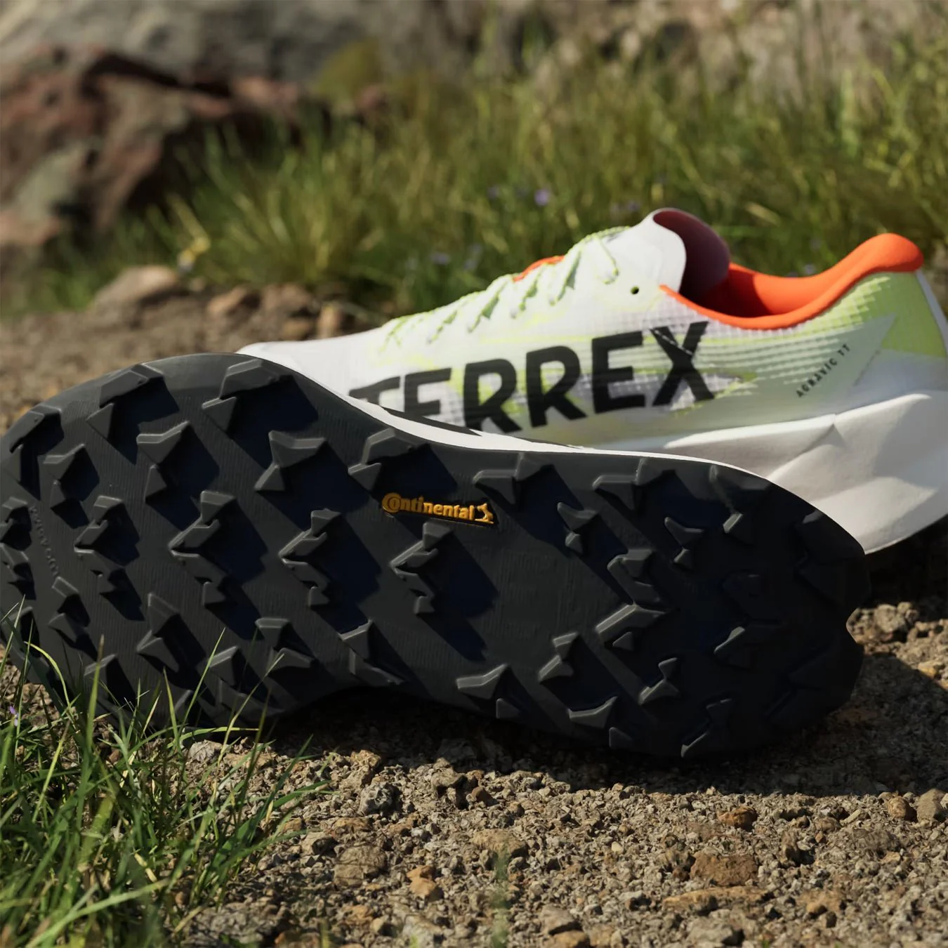 Adidas Terrex Womens Agravic TT Trail Running Shoe Cloud White / Core Black / Impact Orange - Image 6