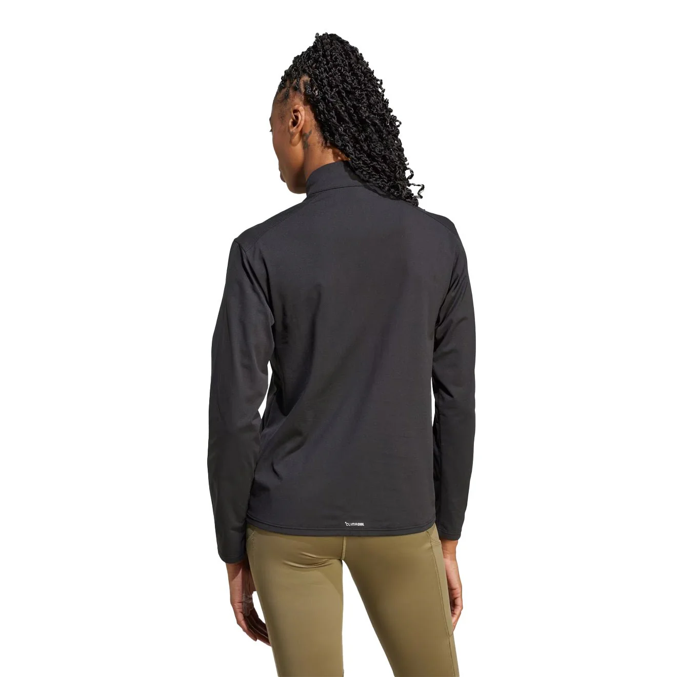Adidas Terrex Womens Multi Climacool 1/2 Zip Long Sleeve Long-Sleeve Top Black - Image 3