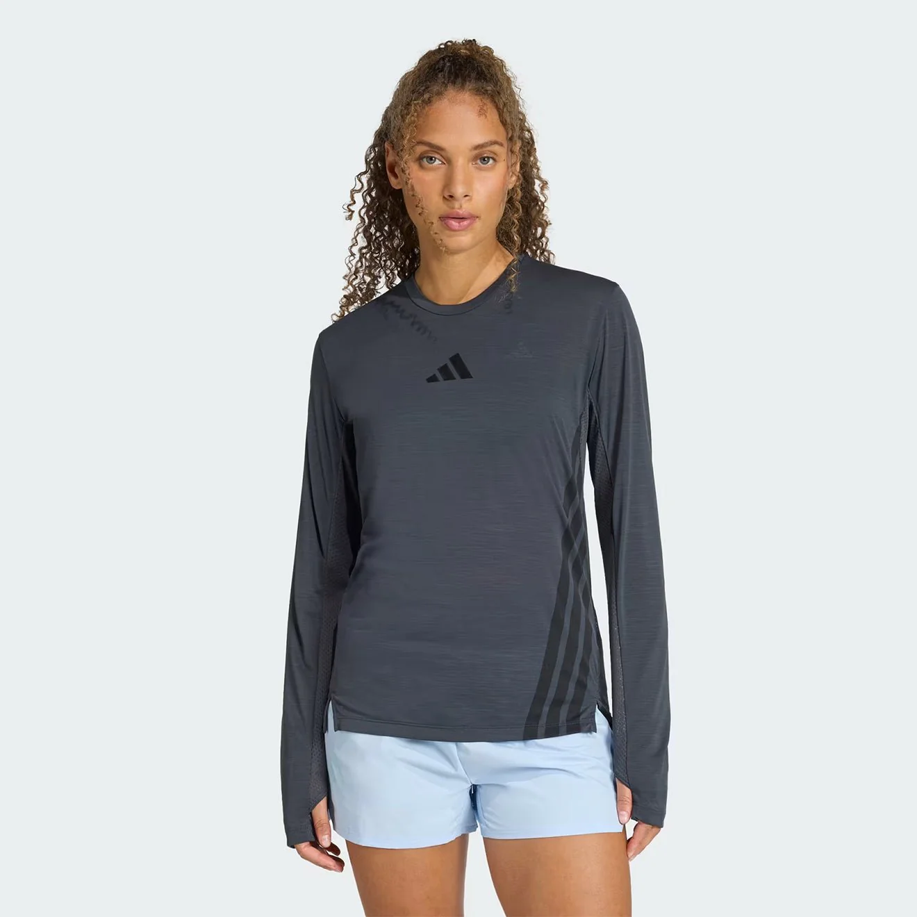 Adidas Terrex Womens Xperior L/S T-Shirt Carbon - Image 2