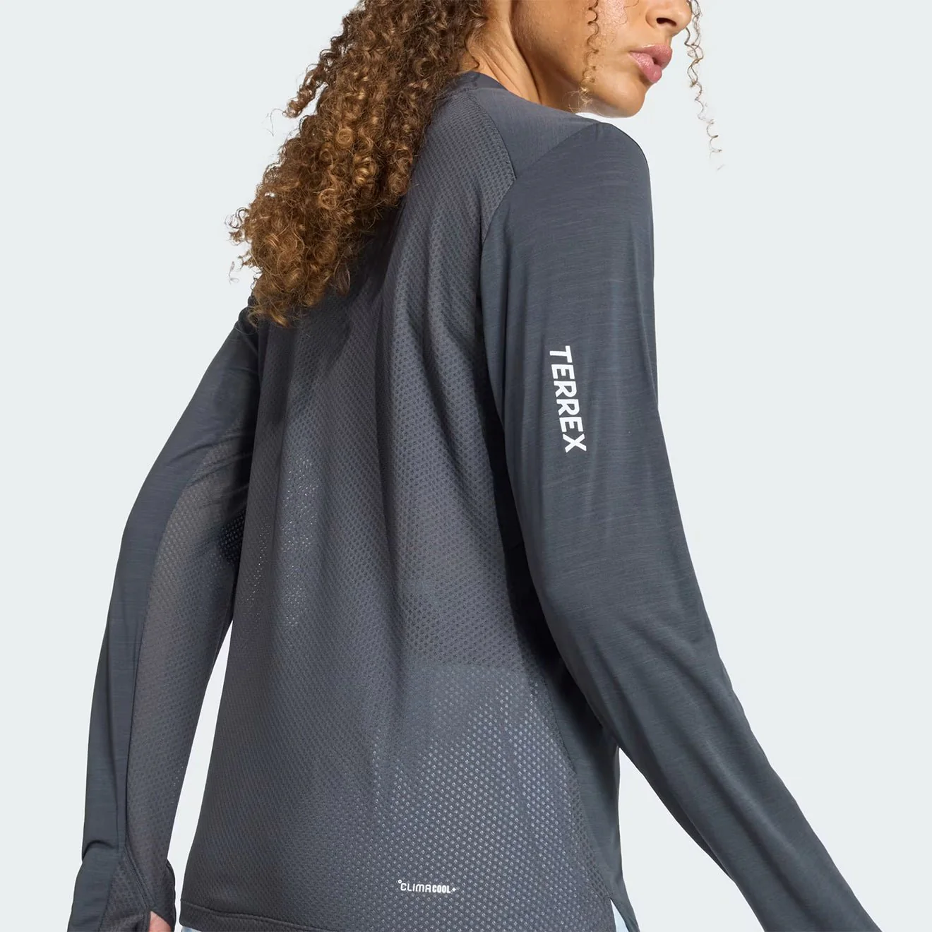 Adidas Terrex Womens Xperior L/S T-Shirt Carbon - Image 3