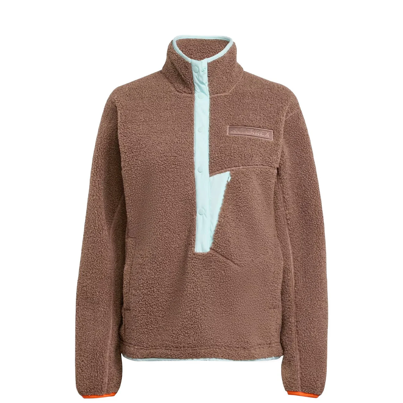 Adidas Terrex Womens XPL Pile Snap Fleece Earth Strata / Semi Flash Aqua