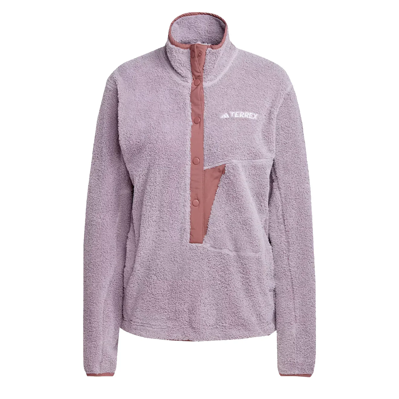 Adidas Terrex Womens Xploric High Pile Fleece Pullover Preloved Fig