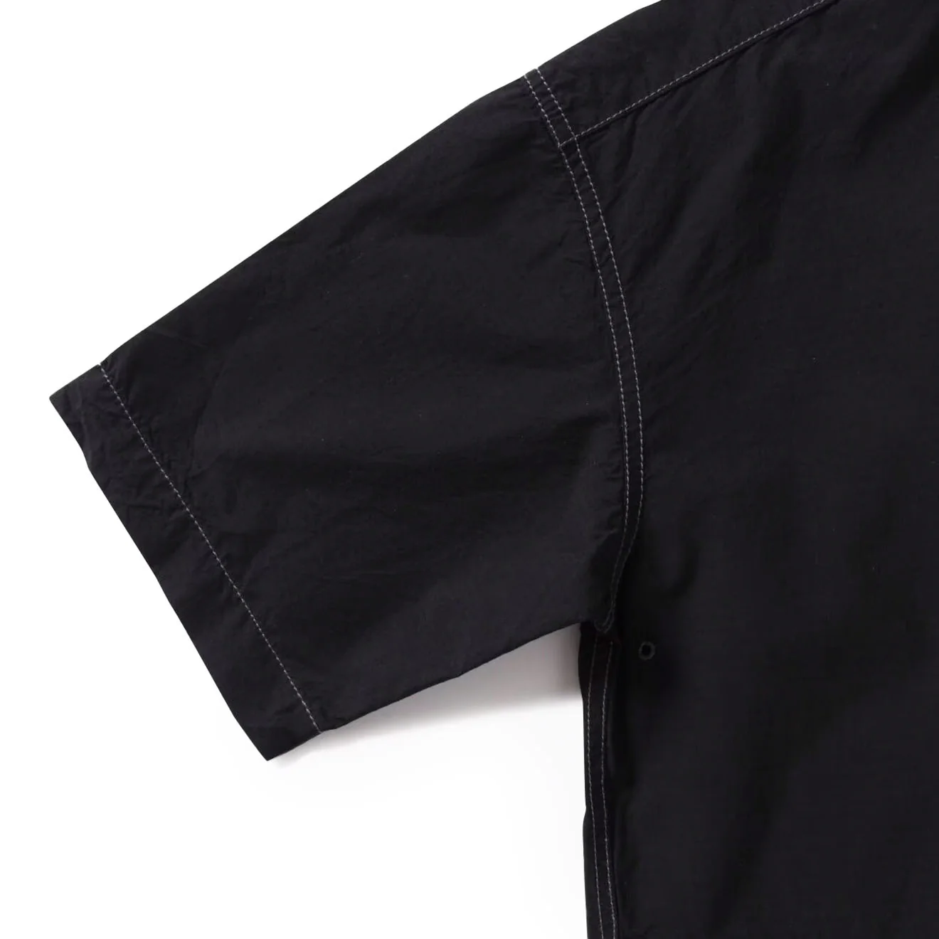And Wander Womens C/N Rip S/S Shirt Black - Image 4