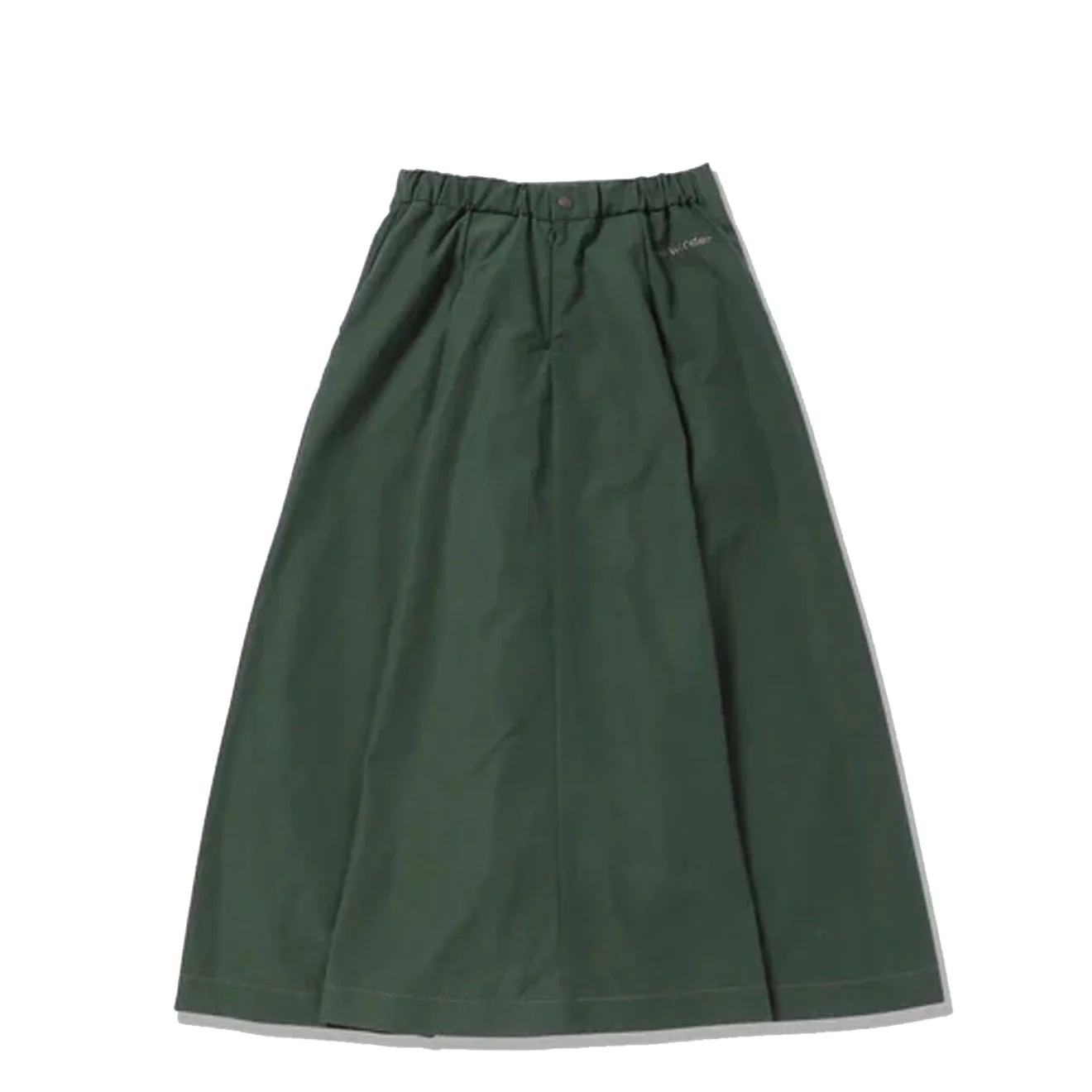 And Wander Womens High Count Cloth Skirt Green - Image 2