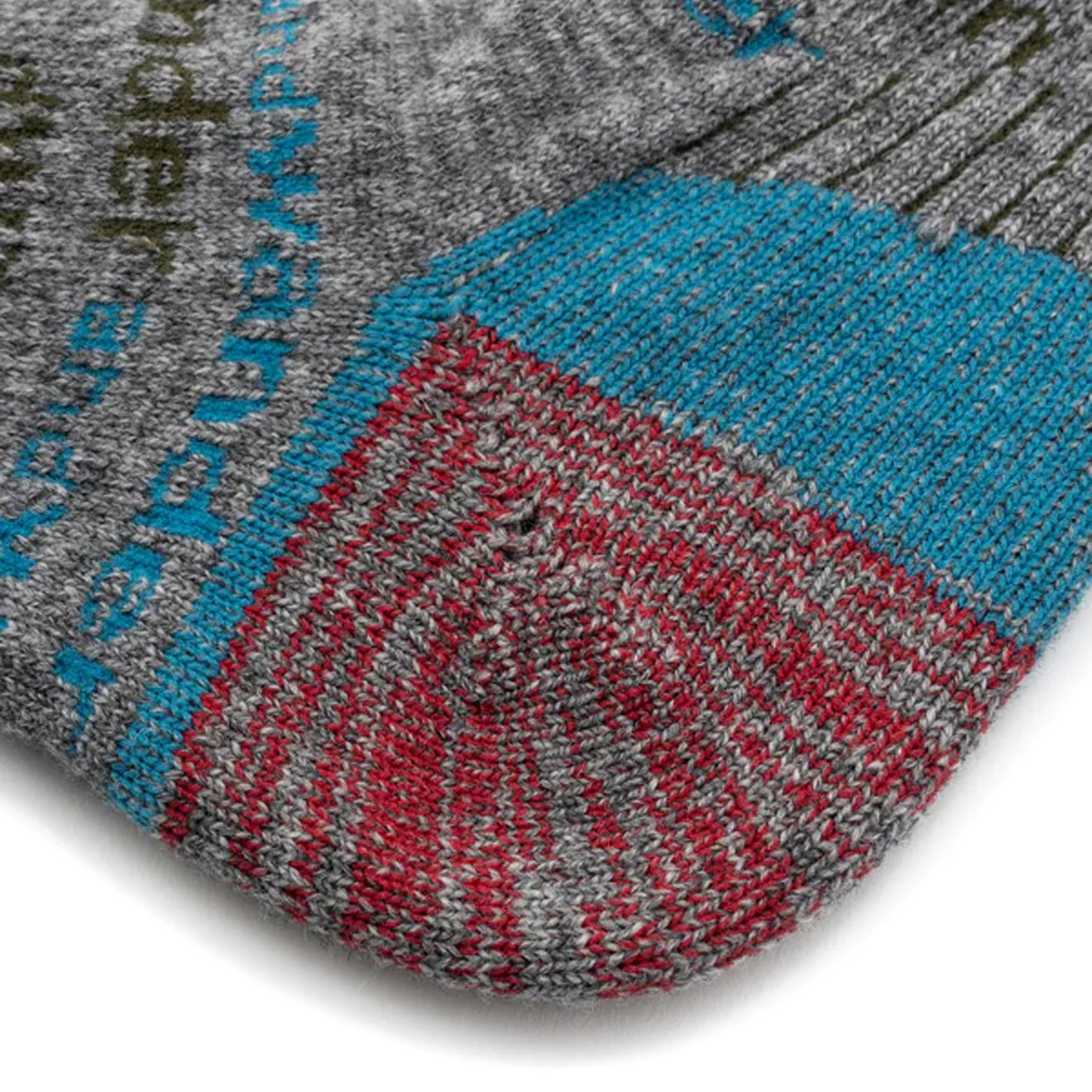 And Wander Womens Wool Socks Light Grey - Image 4
