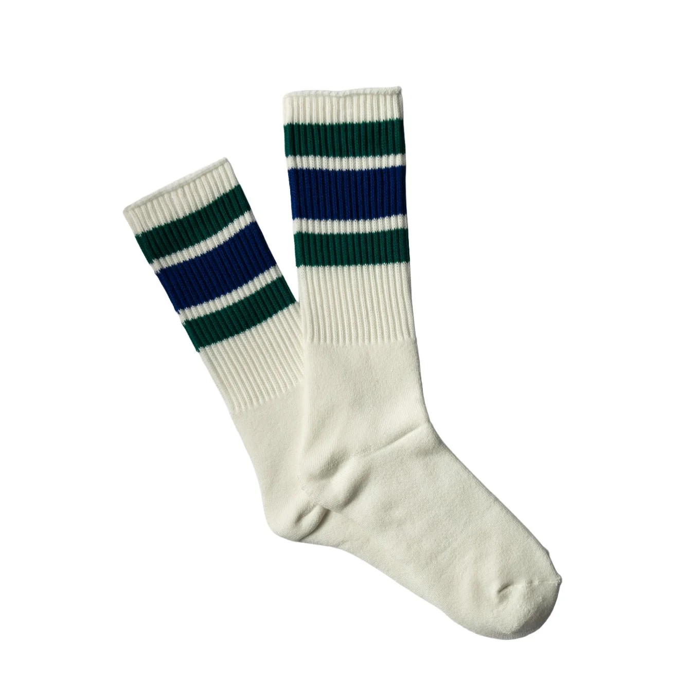 Anonymous Ism 3 Line Crew Sock Green Melange
