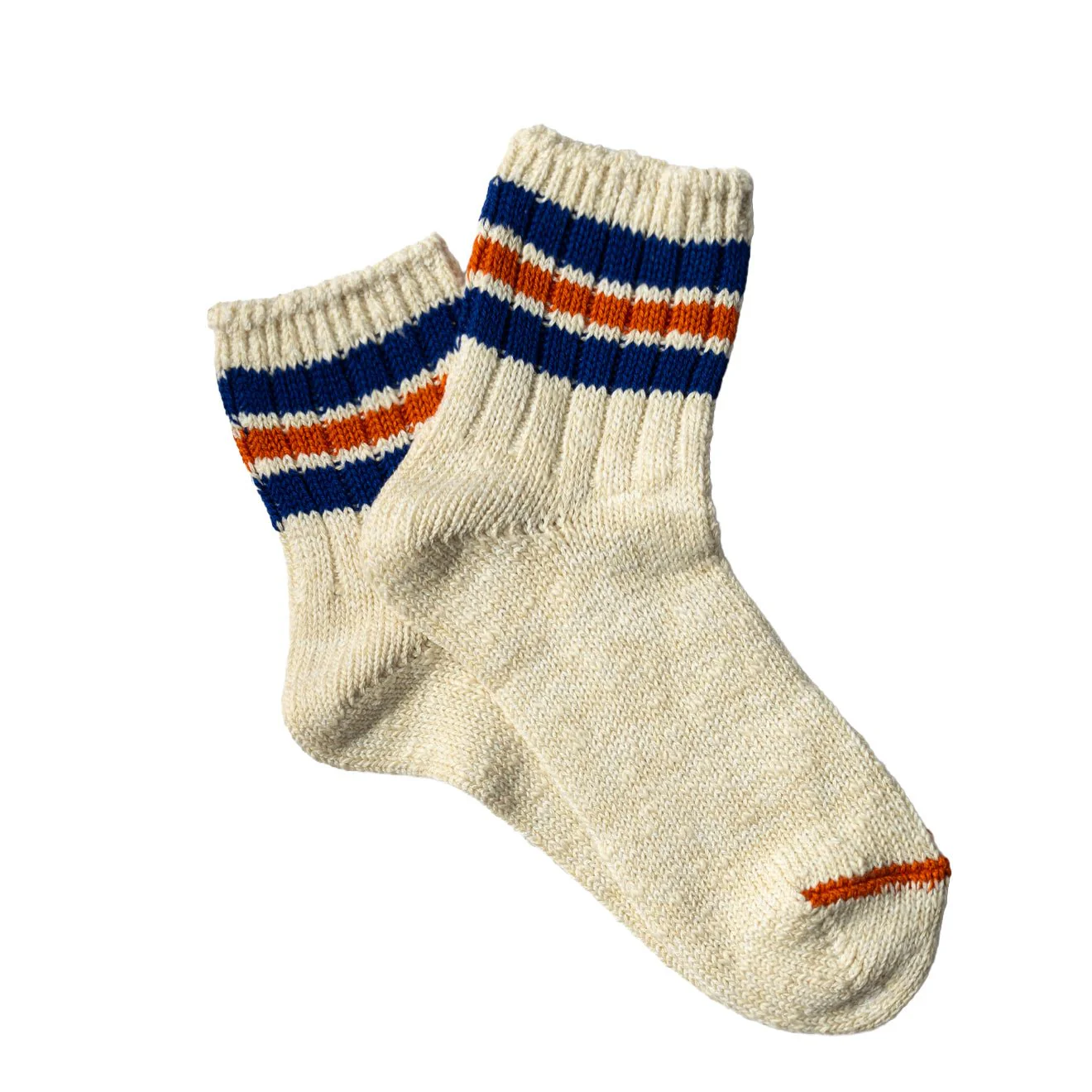 Anonymous Ism 3 Line Slub Q Sock Blue / Orange