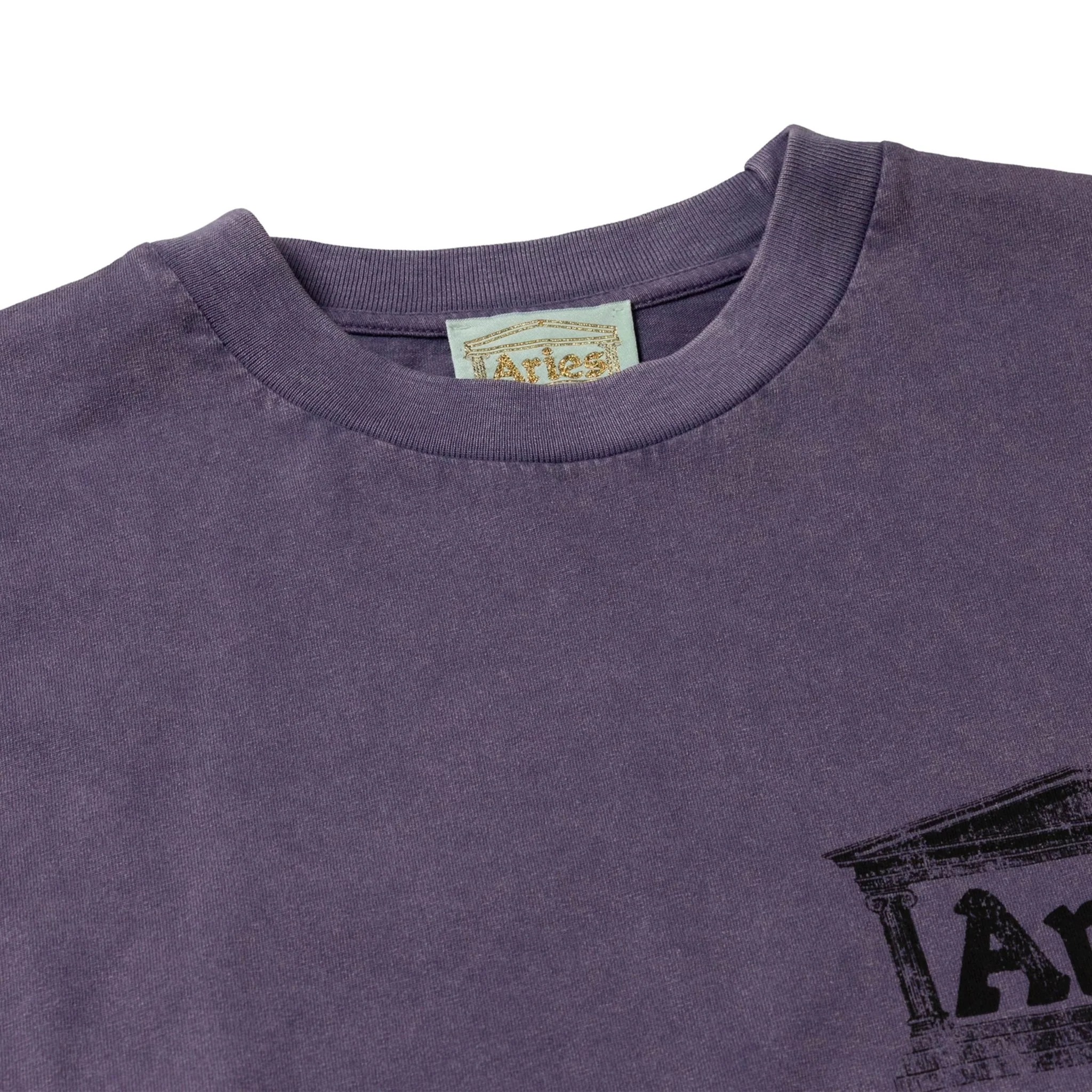 Aries Aged Ancient Temple SS Tee Purple - Image 3