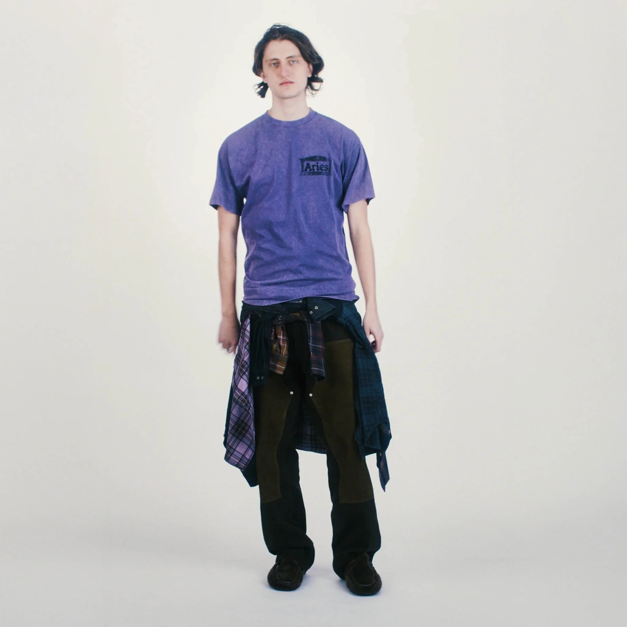 Aries Aged Ancient Temple SS Tee Purple - Image 4