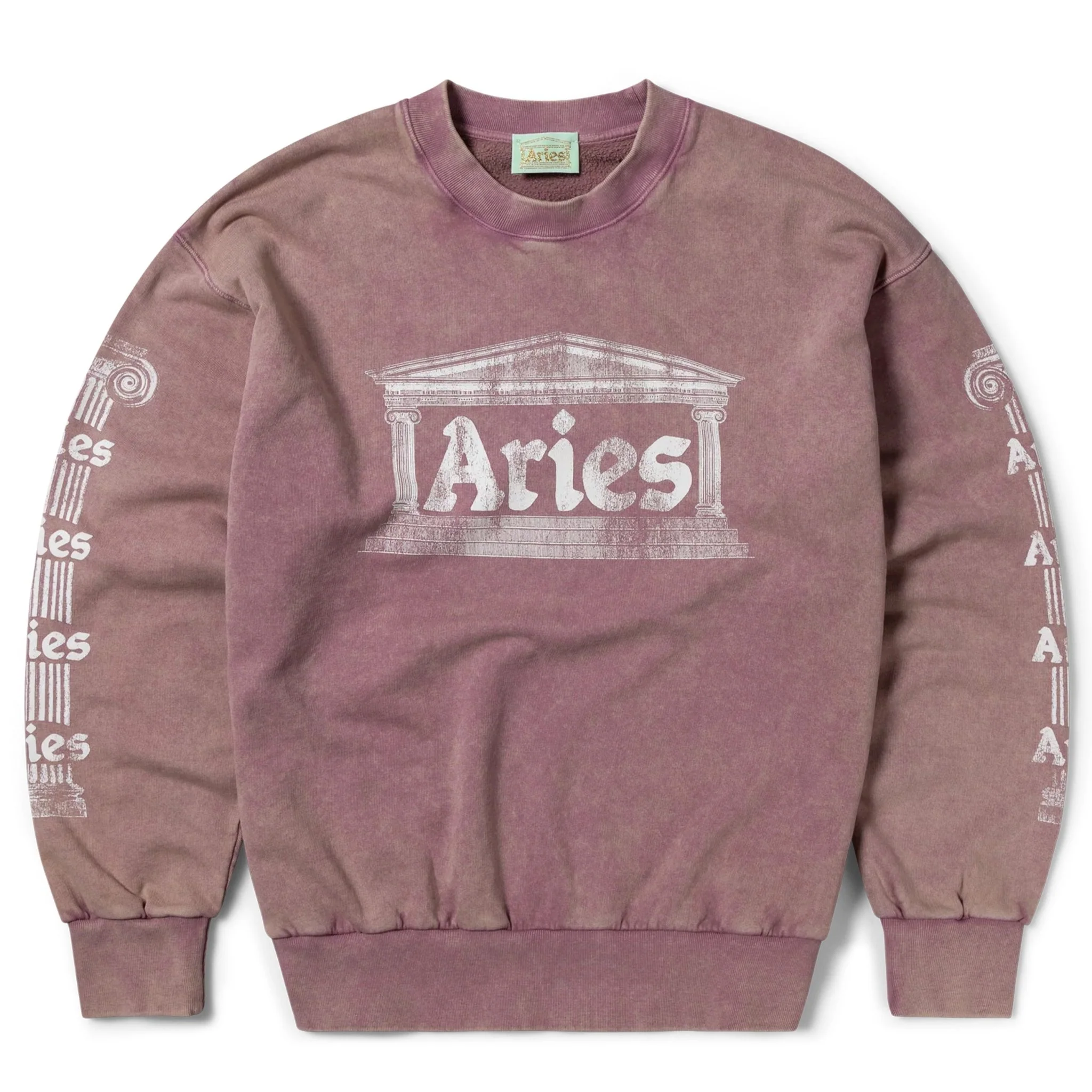 Aries Womens Aged Ancient Column Sweat Pink