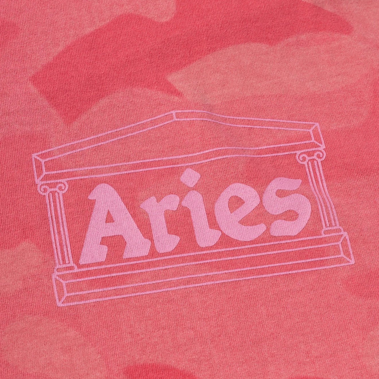 Aries Womens Aged Camo S/S Tee Pink - Image 3