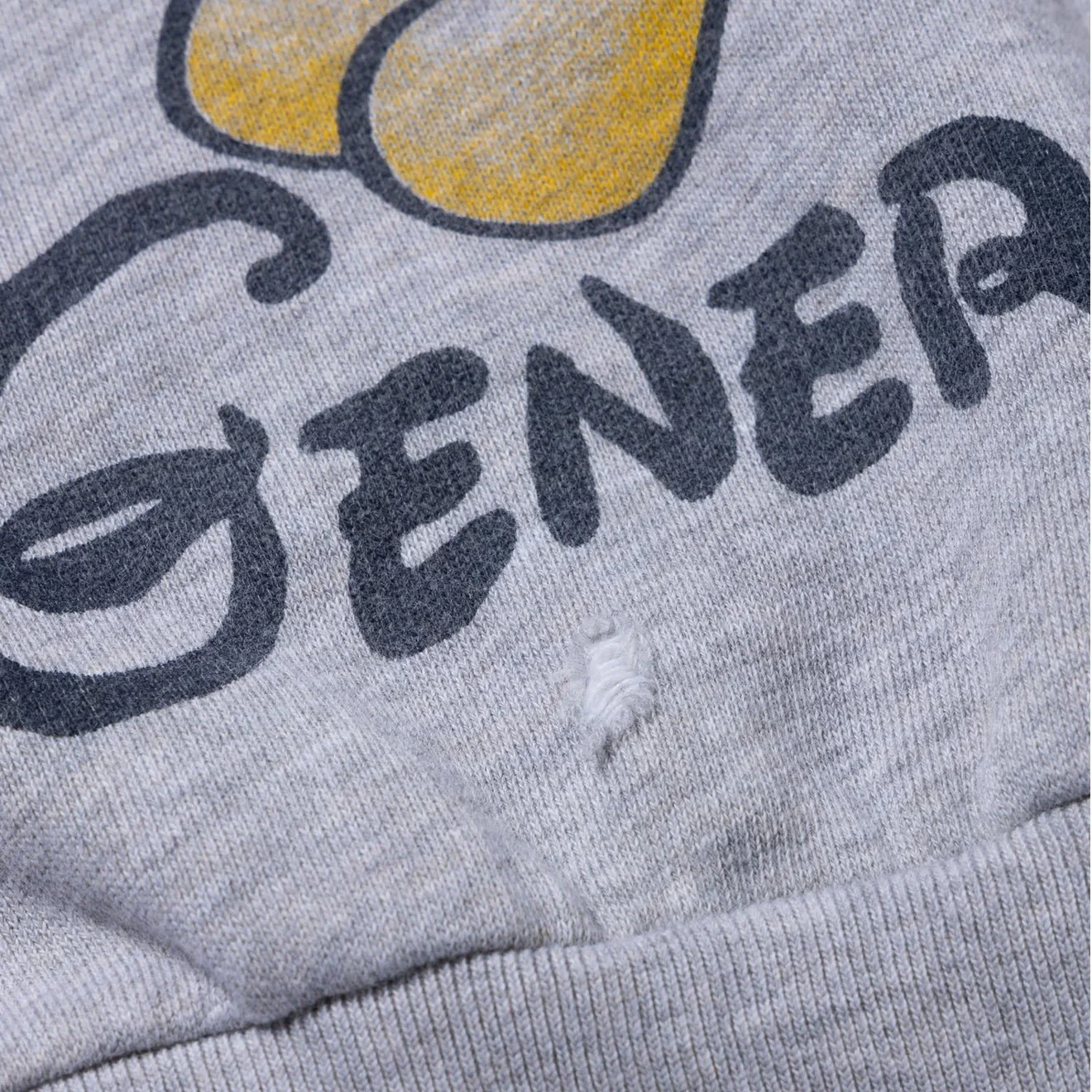 Aries Womens Destroyed Weedie Pie Raglan Sweat Light Grey Marl - Image 5