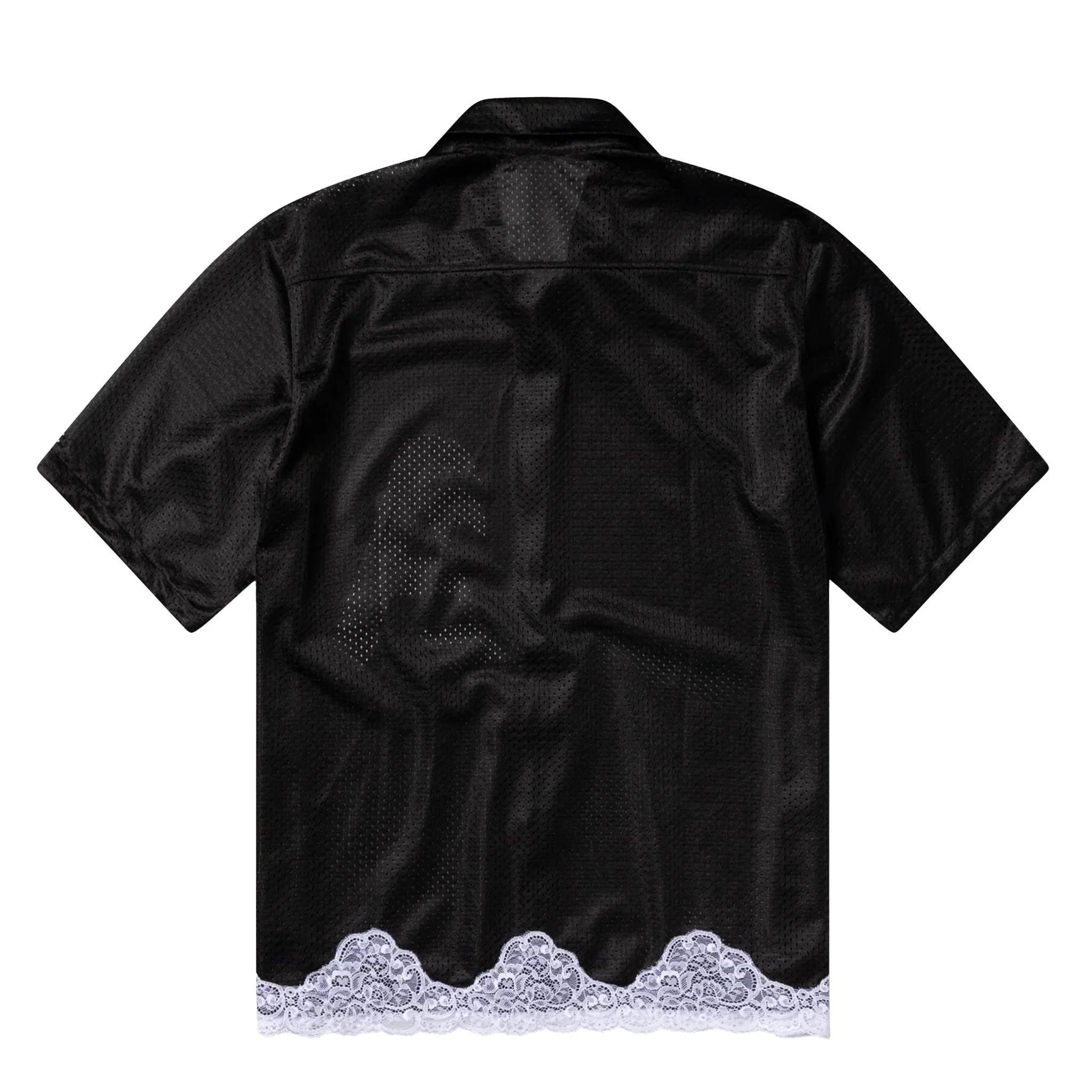 Aries Womens Gothic Lace Airtex Hawaiian Shirt Black - Image 2