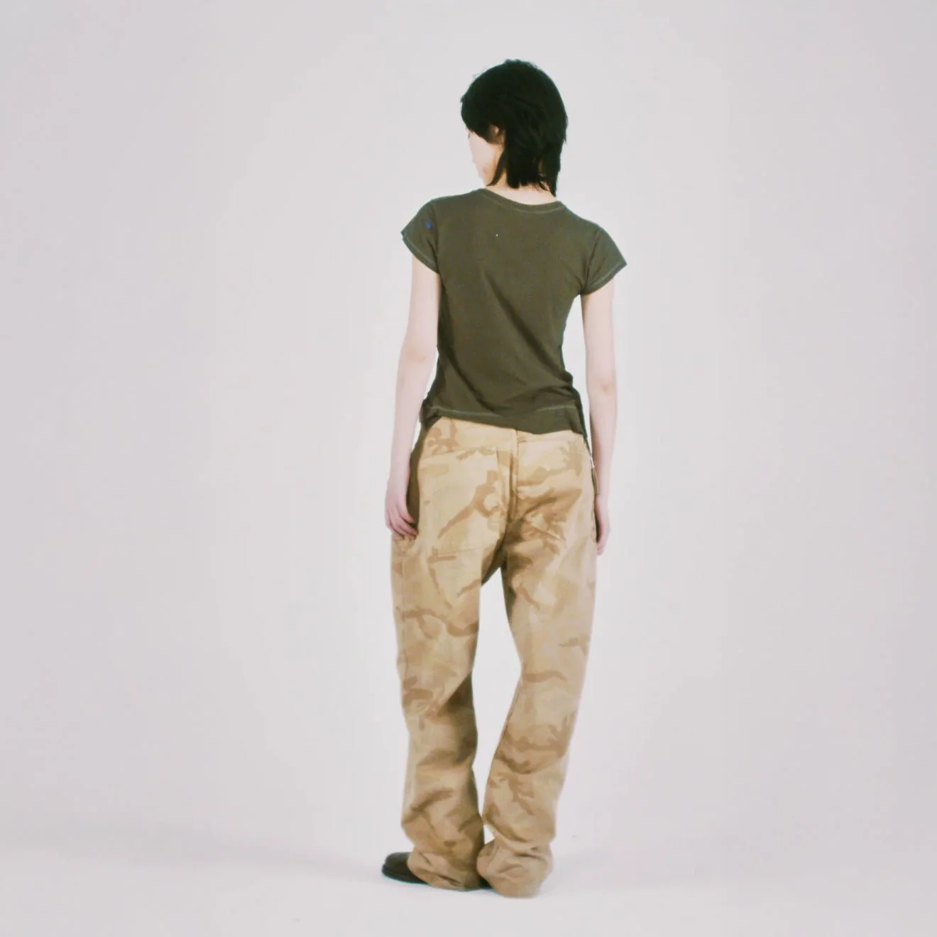Aries Womens J'adoro Western Cap Sleeve Tee Olive - Image 4
