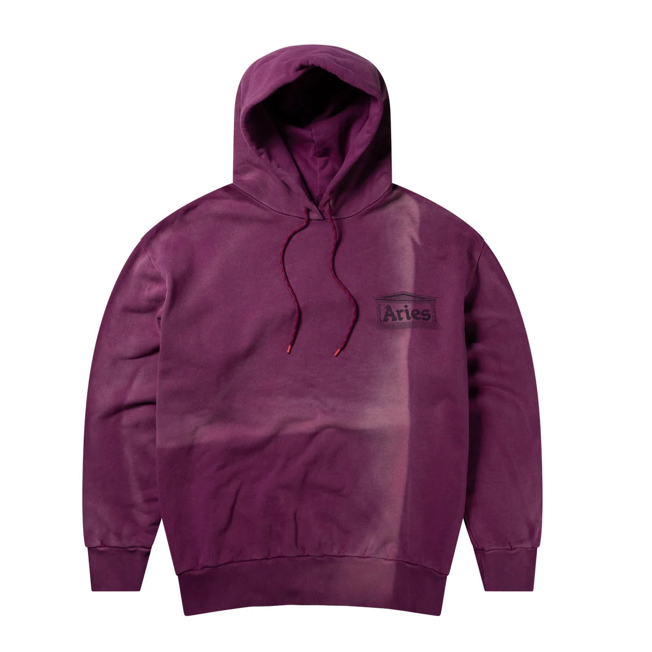 Aries Womens Premium Sunbleached Temple Hoodie Purple