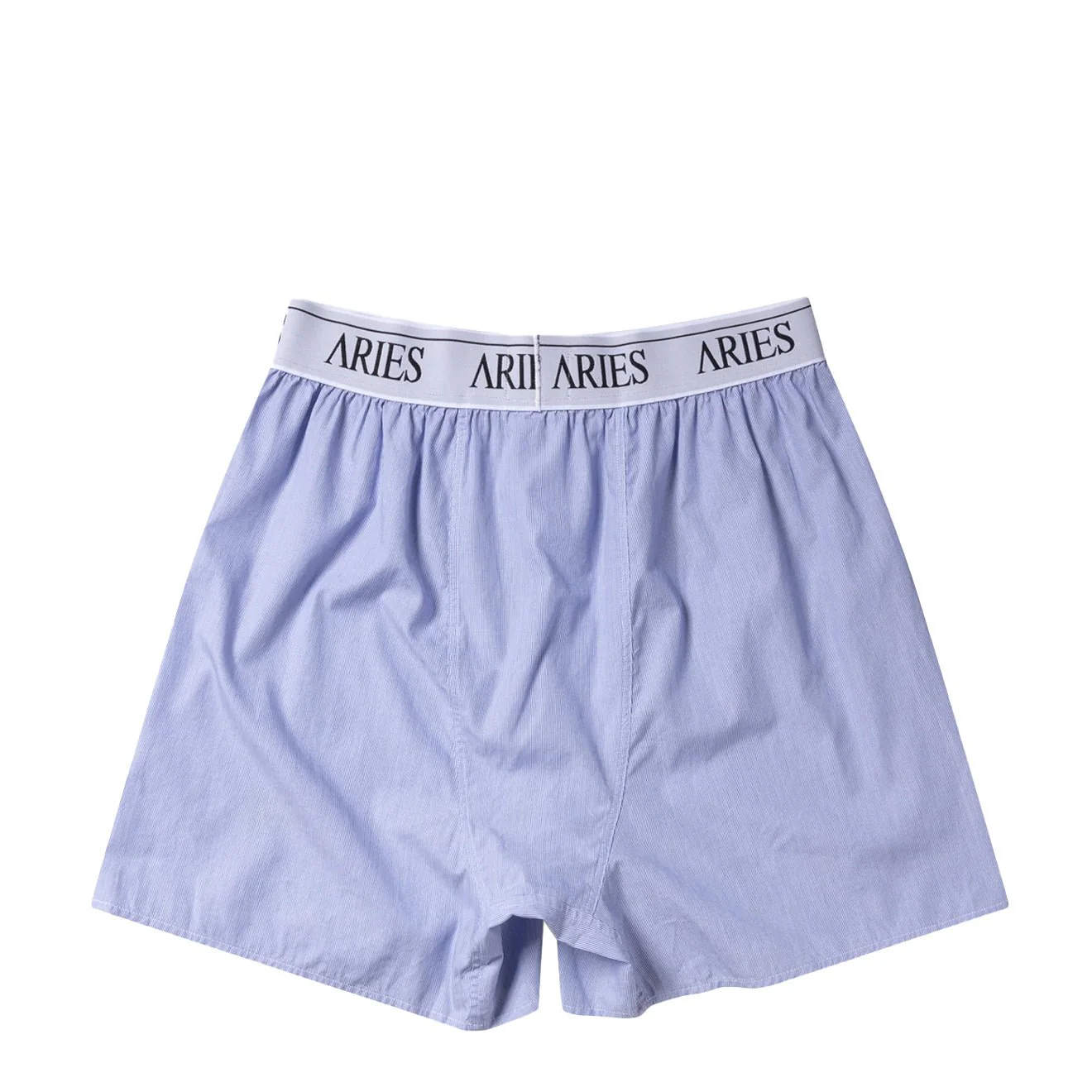 Aries Womens Stripe Poplin Classic Boxer Shorts Blue - Image 2