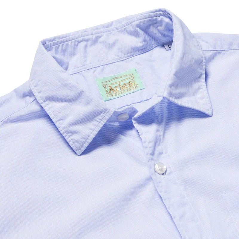 Aries Womens Striped Poplin Shirt Blue - Image 3