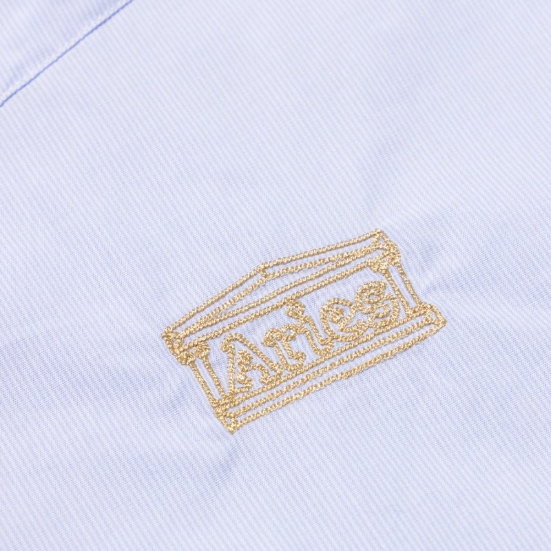 Aries Womens Striped Poplin Shirt Blue - Image 5