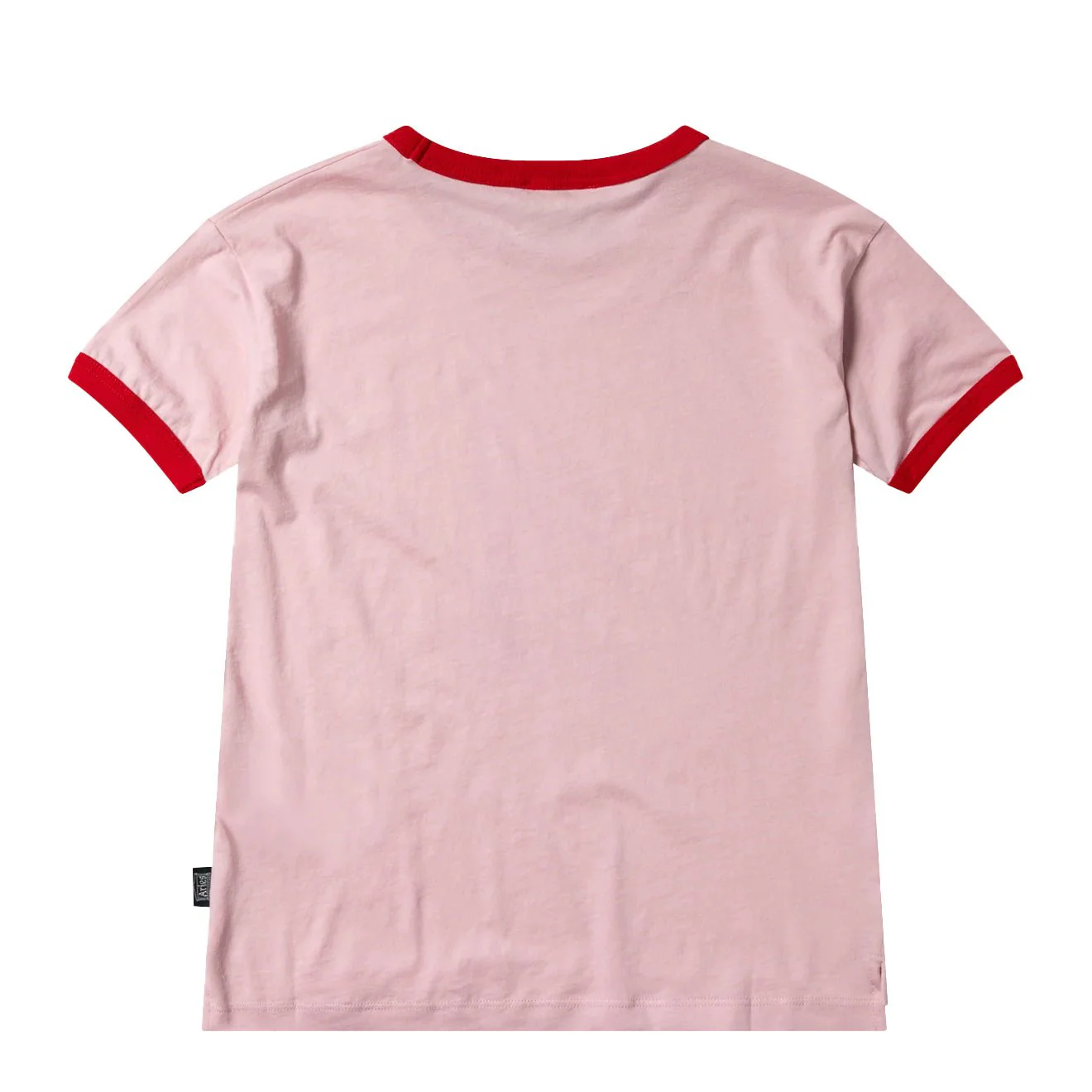 Aries Womens Who Knows S/S Ringer Tee Pink - Image 2