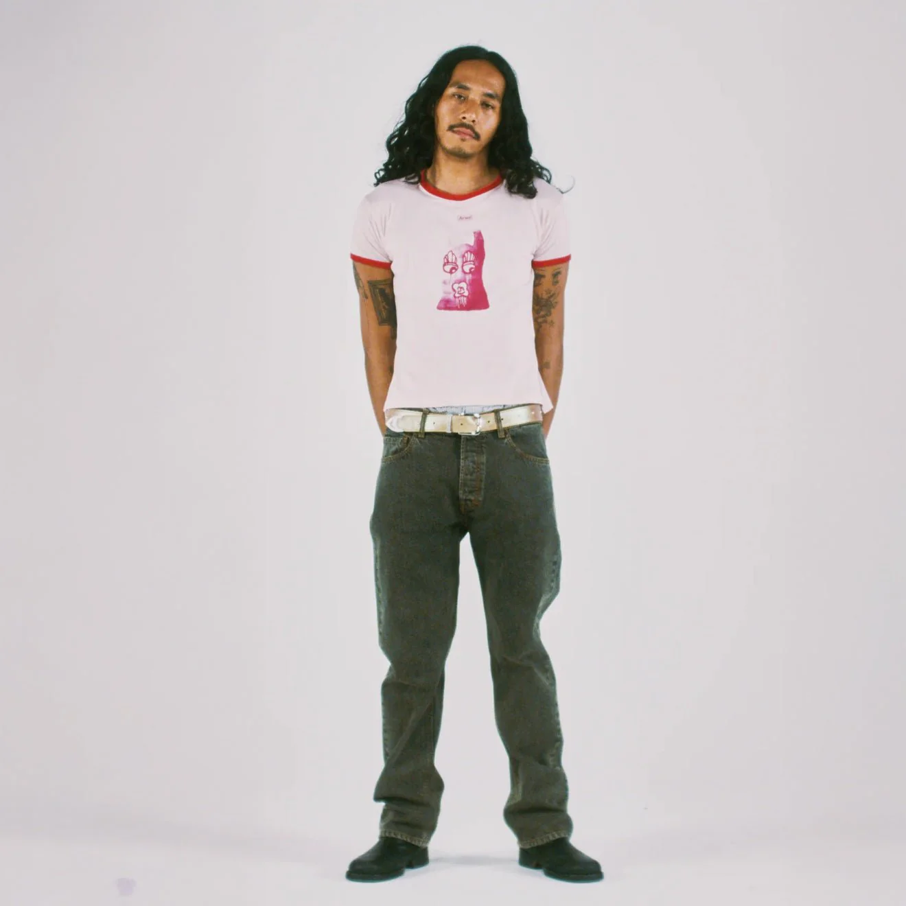 Aries Womens Who Knows S/S Ringer Tee Pink - Image 3
