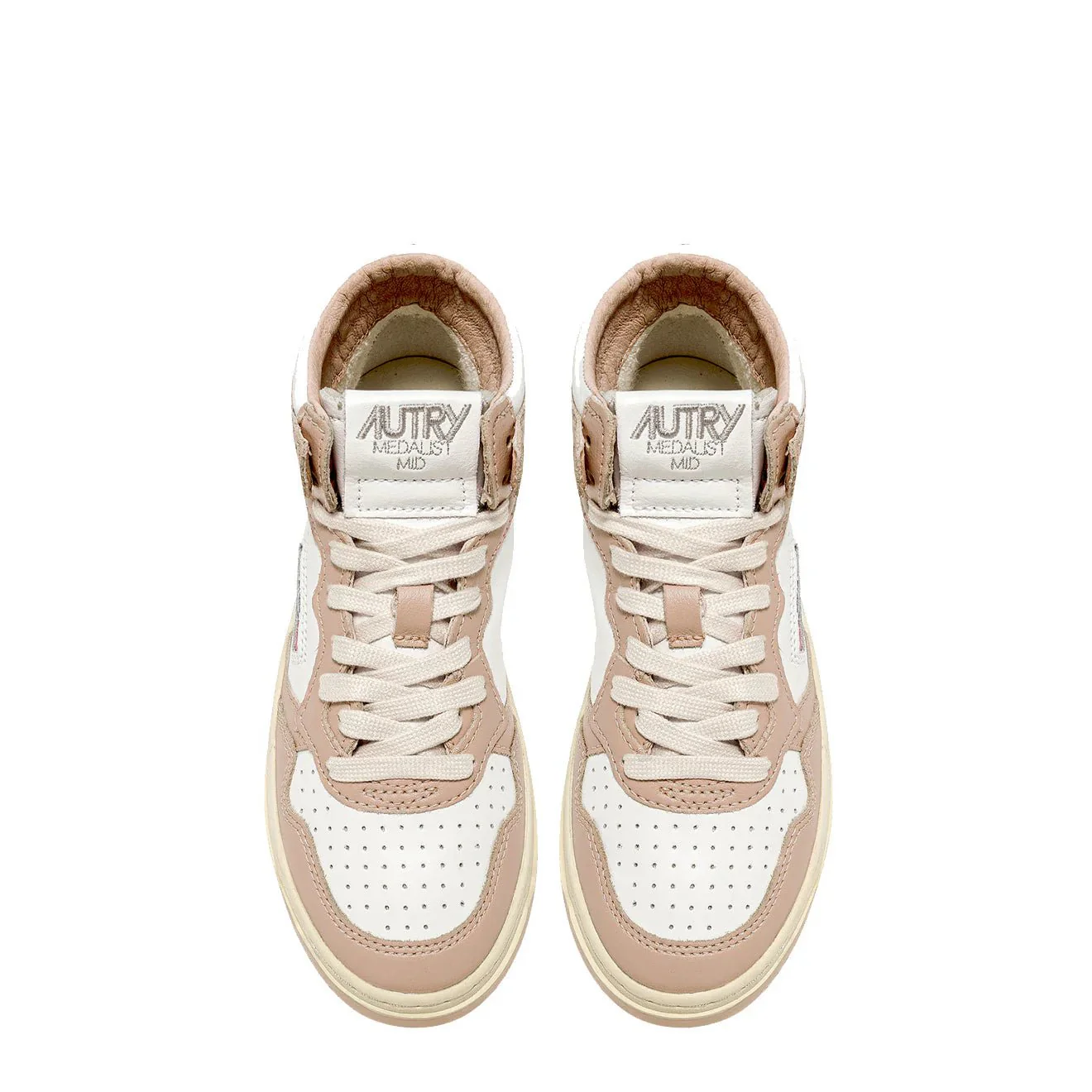 Autry Medalist Mid Trainers White / Mushroom - Image 2