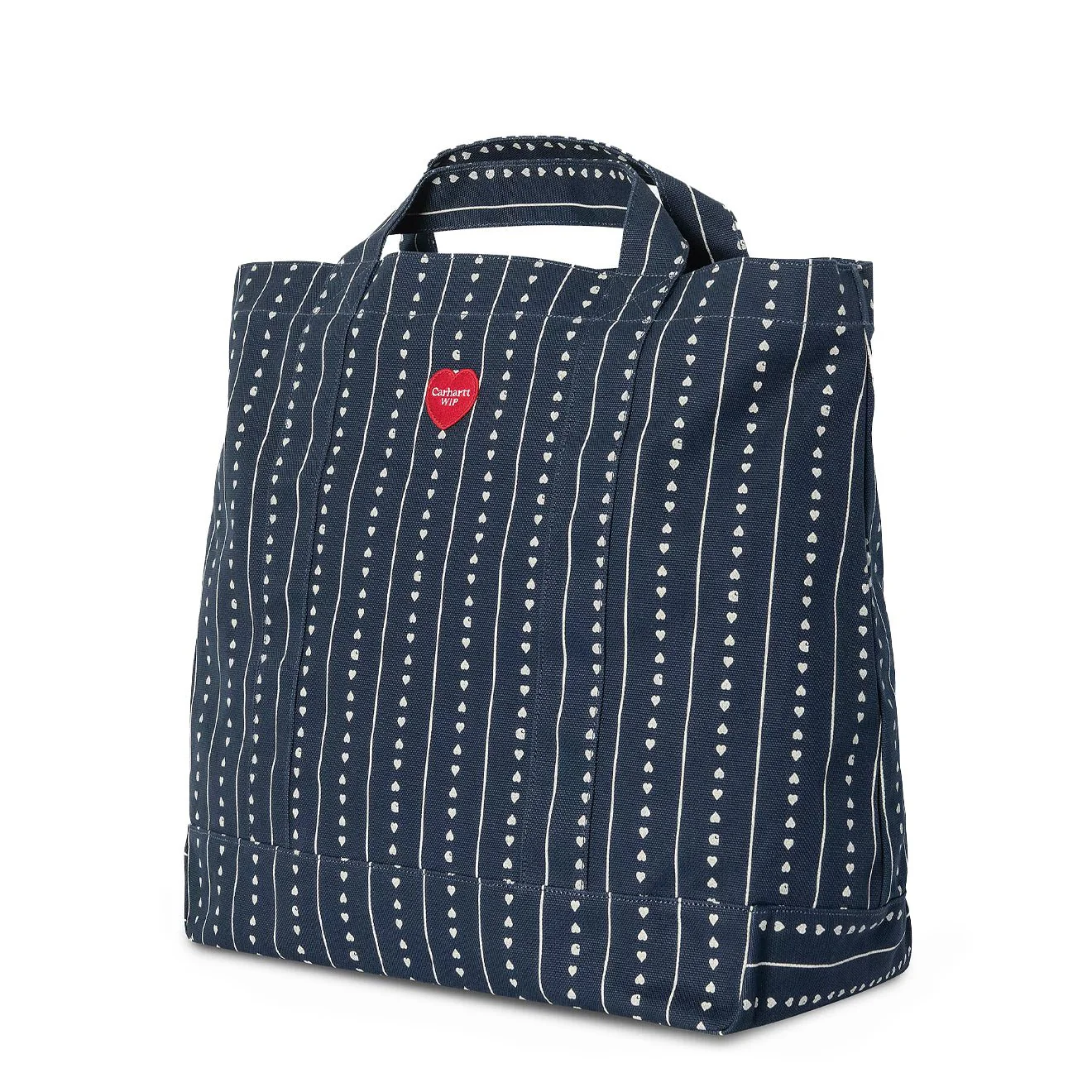 Carhartt WIP Drewe Tote Big Heart C Pinstripe / Ink / Natural - Image 2