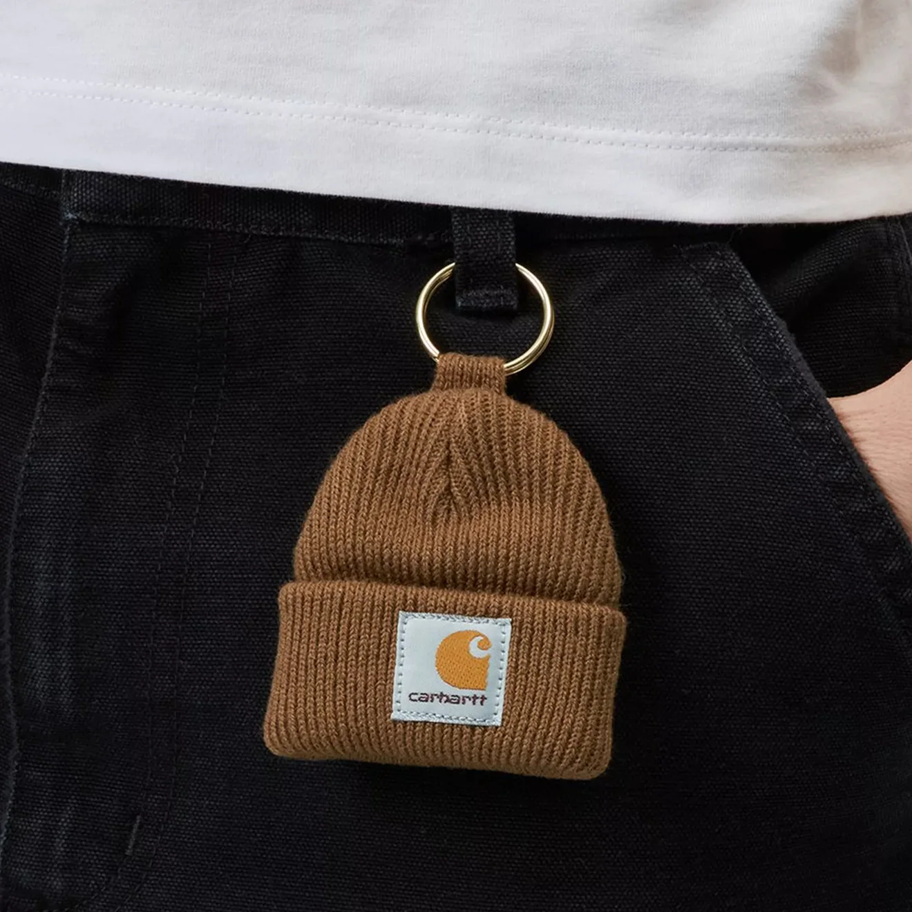 Carhartt WIP Mini Watch Hat Keychain Hamilton Brown - Image 3