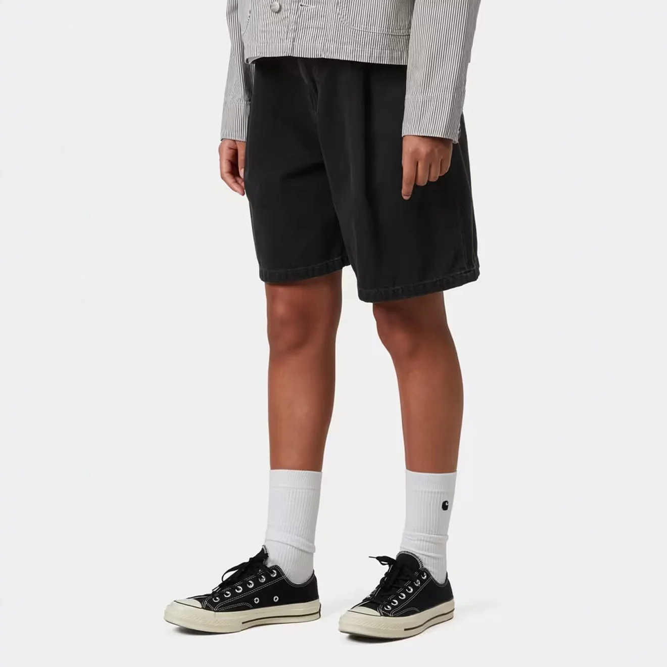Carhartt WIP Womens Alta Short Black Stone Washed - Image 3