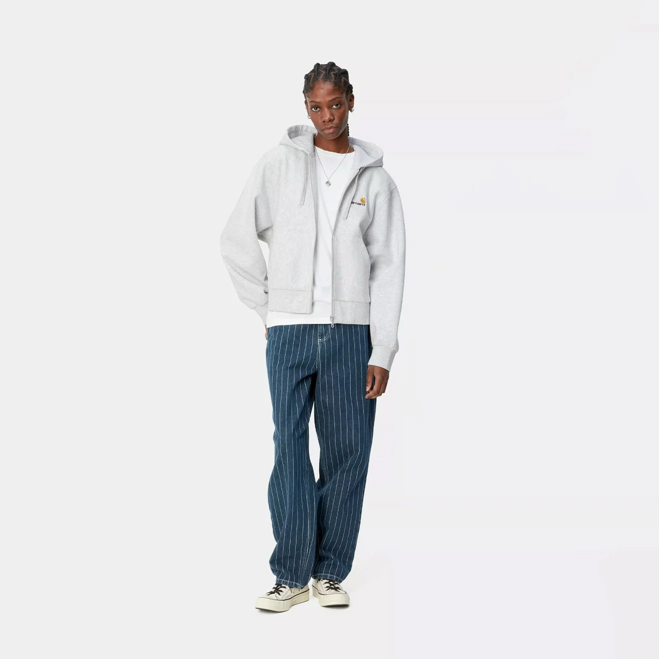 Carhartt WIP Womens American Script Jacket Ash Heather - Image 3