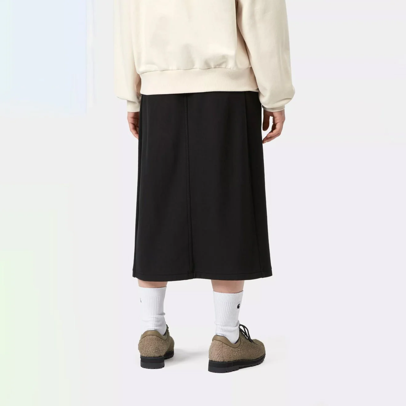 Carhartt WIP Womens American Script Sweat Skirt Black - Image 5