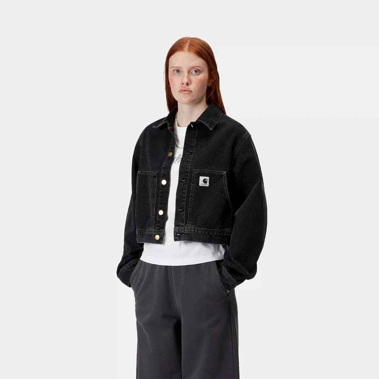 Carhartt WIP Womens Arca jacket Black Stone Washed - Image 3