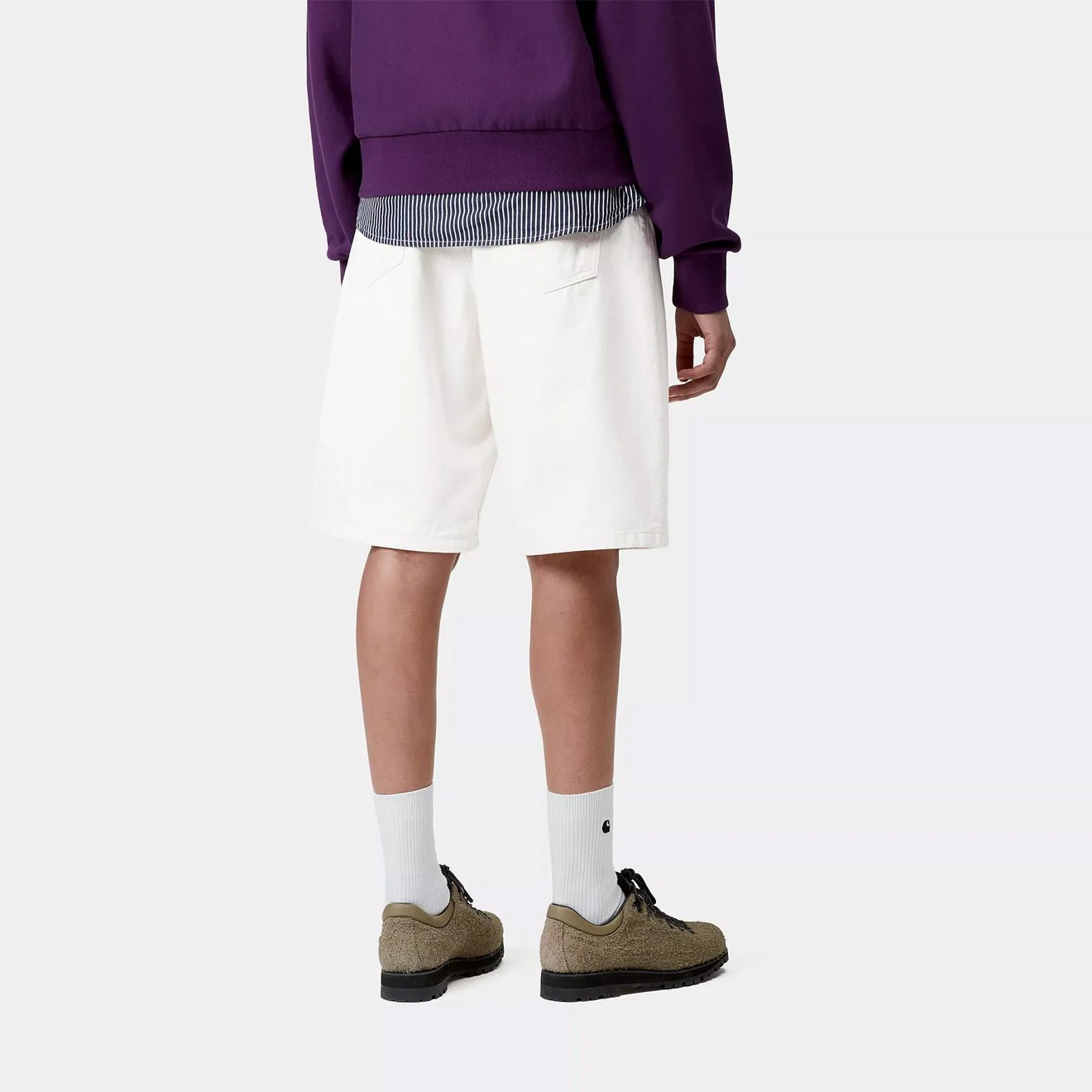Carhartt WIP Womens Brandon Short White Rinsed - Image 5