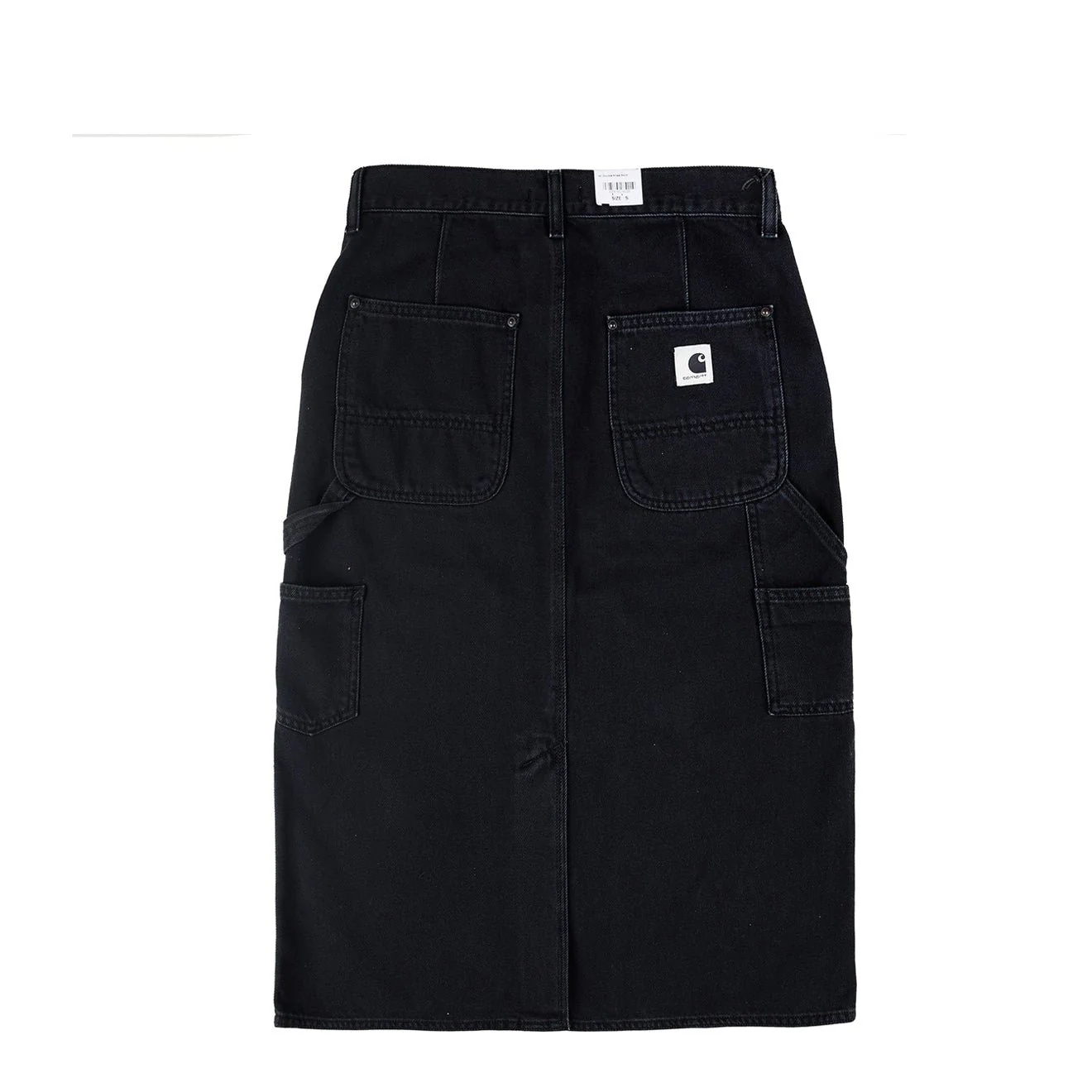 Carhartt WIP Womens Double Knee Skirt Black Stone Washed - Image 2