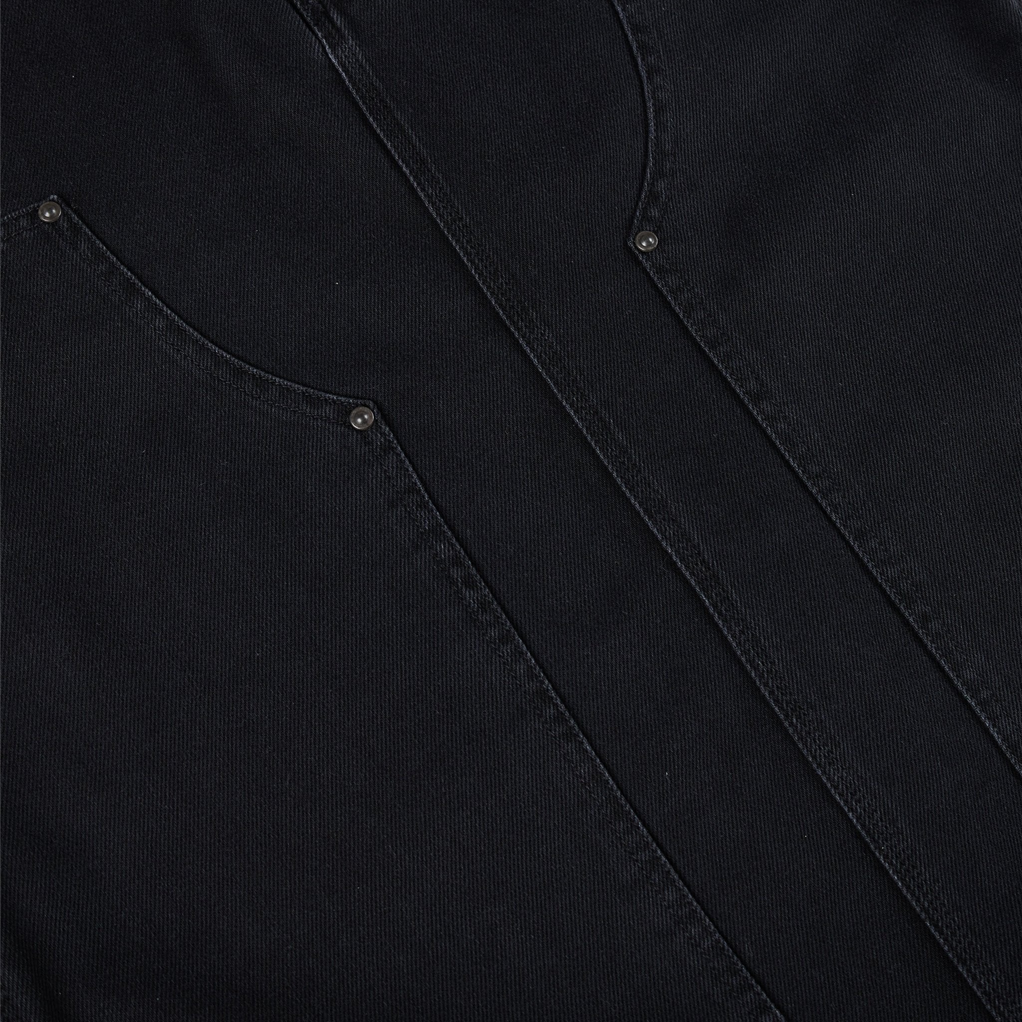 Carhartt WIP Womens Double Knee Skirt Black Stone Washed - Image 5
