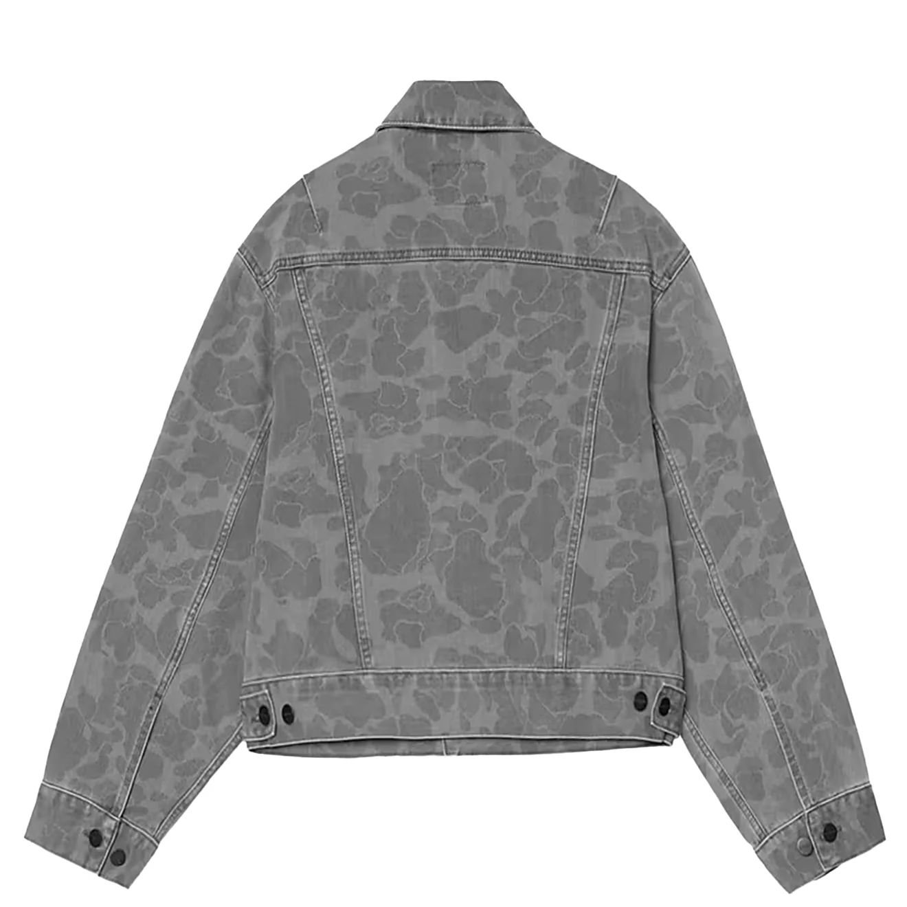 Carhartt WIP Womens Duck Orell Jacket Camo Duck Black Heavy Bleached - Image 2
