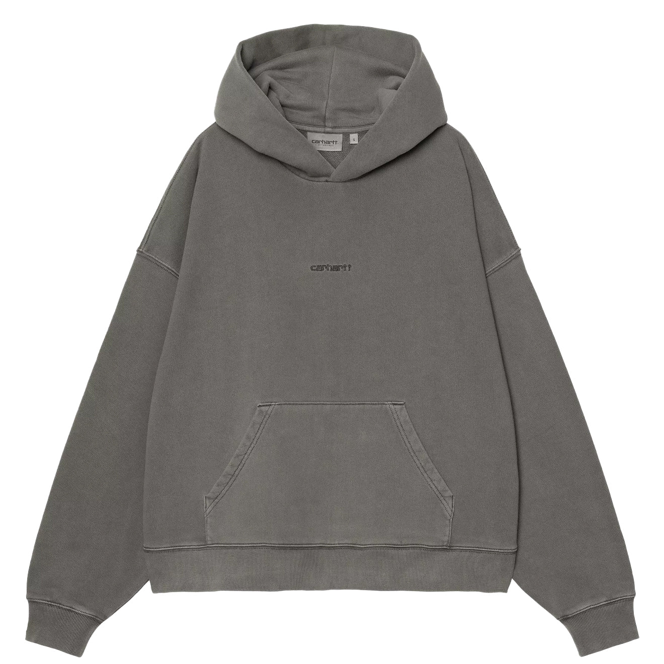 Carhartt WIP Womens Hooded Benton Sweat Graphite Garment Dyed