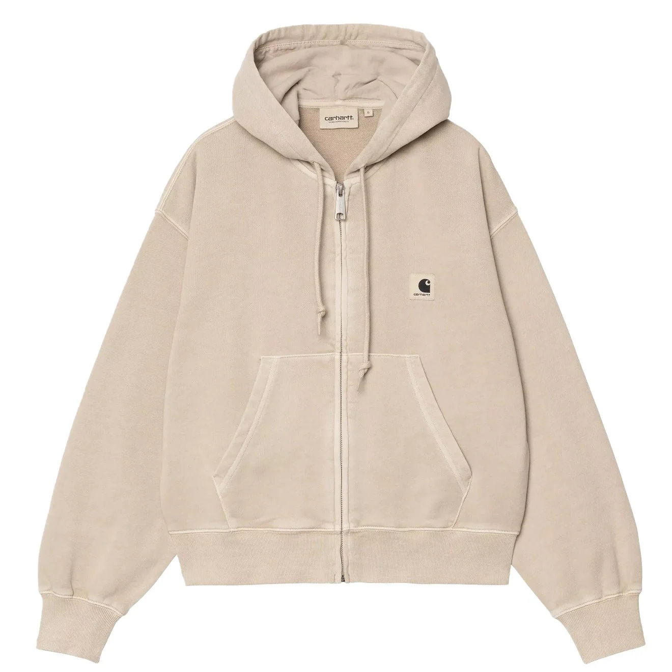 Carhartt WIP Womens Hooded Nelson Jacket Fleur De Sel Garment Dyed