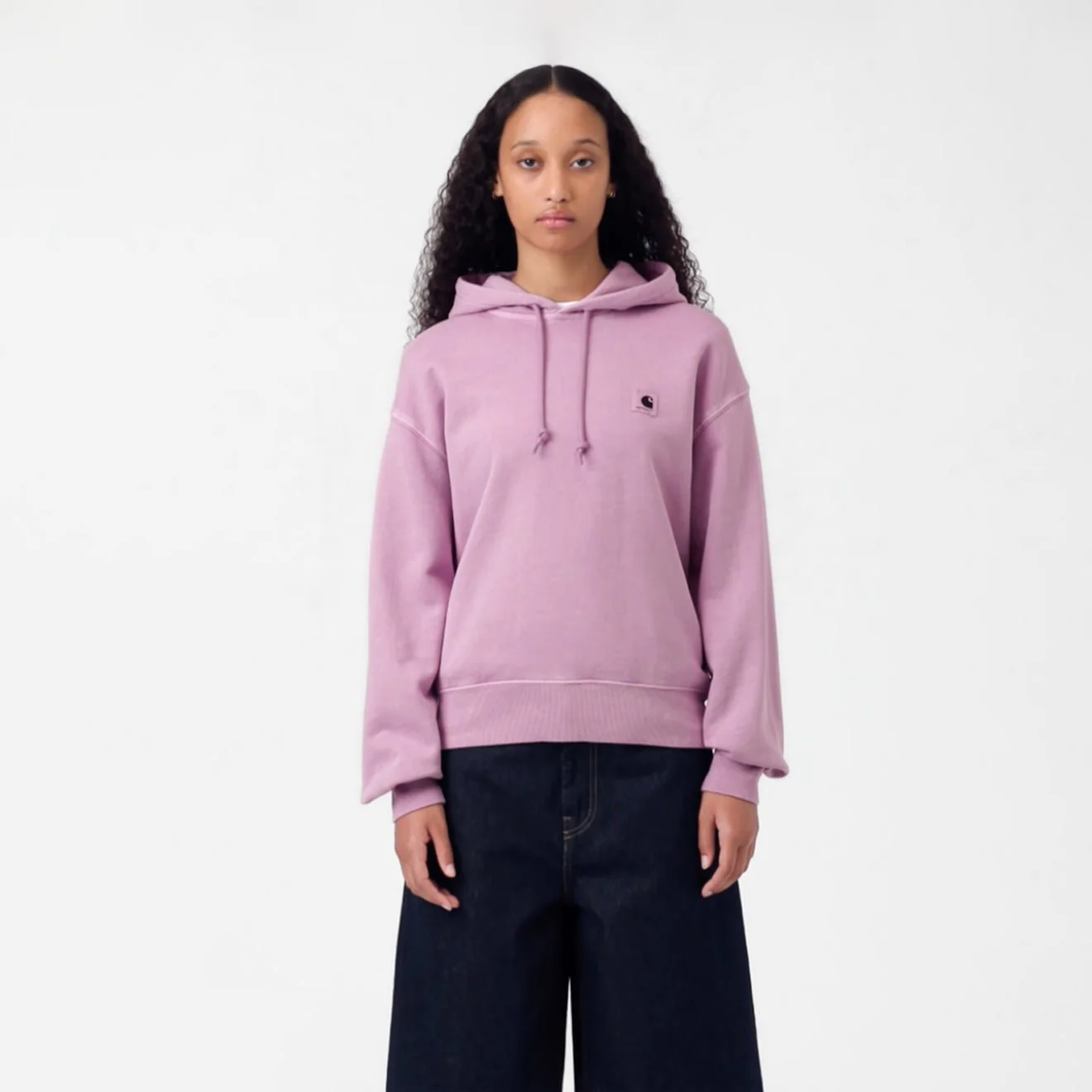 Carhartt WIP Womens Hooded Nelson Sweat Gentle Purple Garment Dyed - Image 3