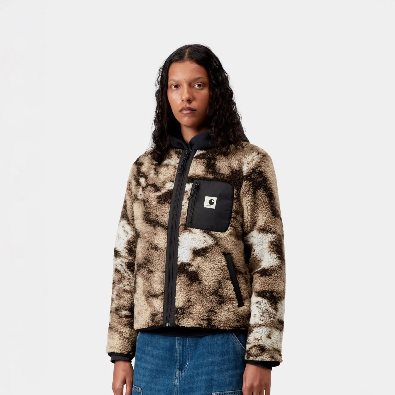 Carhartt WIP Womens Janet Liner Wild Dog Jacquard / Black - Image 3