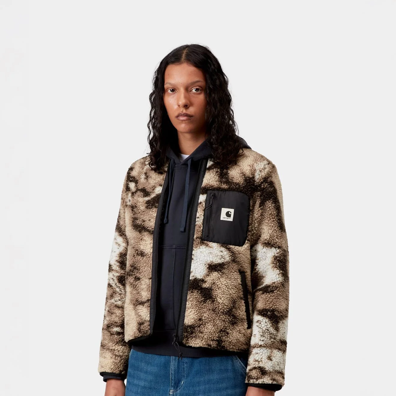Carhartt WIP Womens Janet Liner Wild Dog Jacquard / Black - Image 4