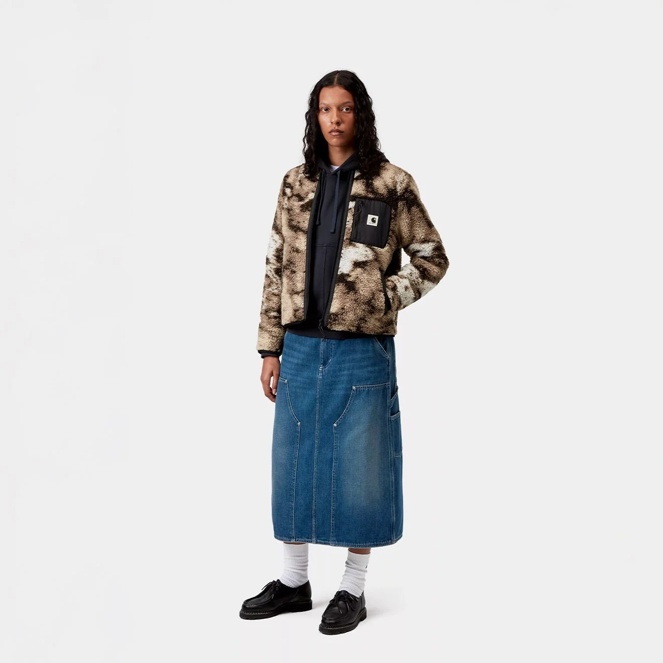 Carhartt WIP Womens Janet Liner Wild Dog Jacquard / Black - Image 6