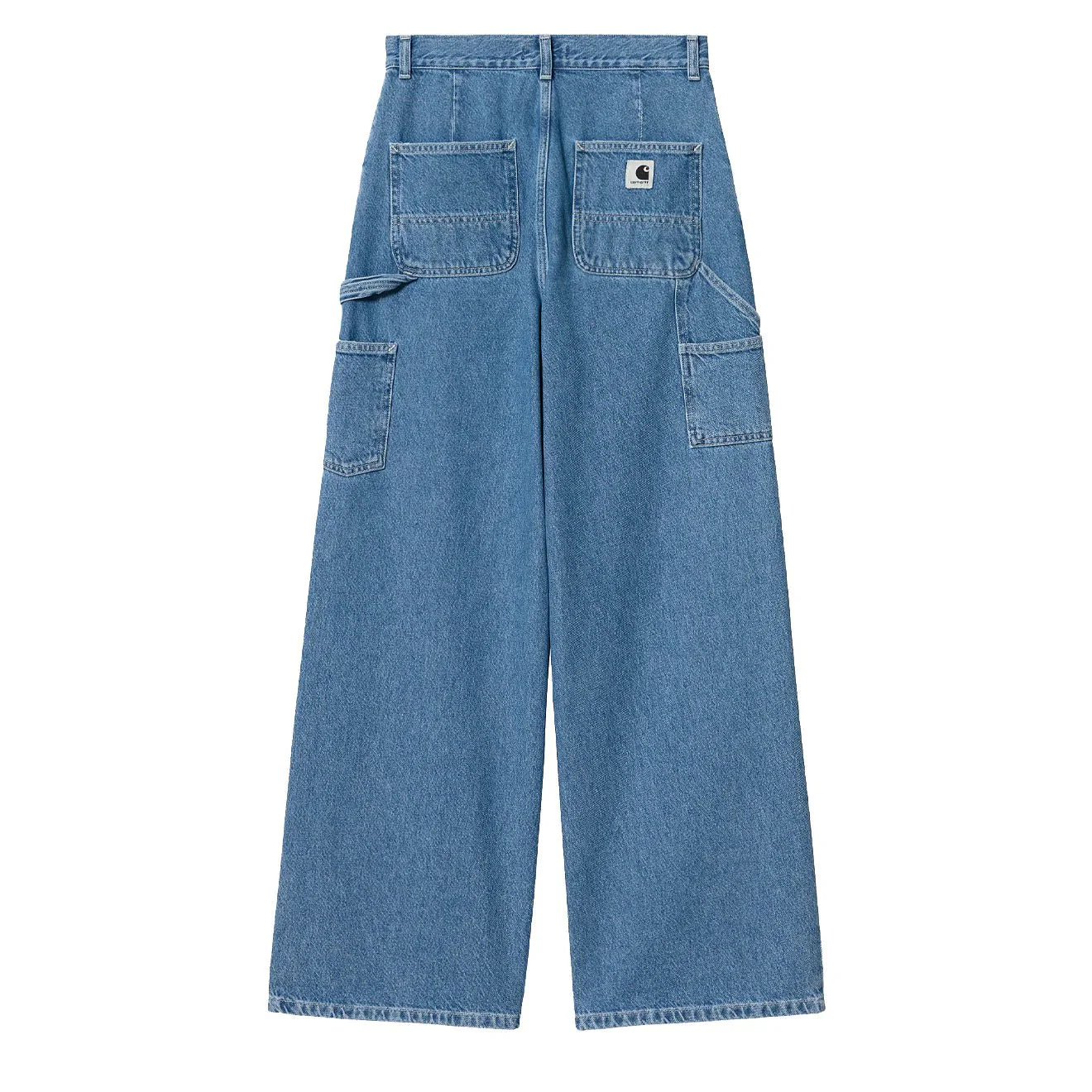 Carhartt WIP Womens Jens Pant Blue Heavy Stone Wash - Image 2
