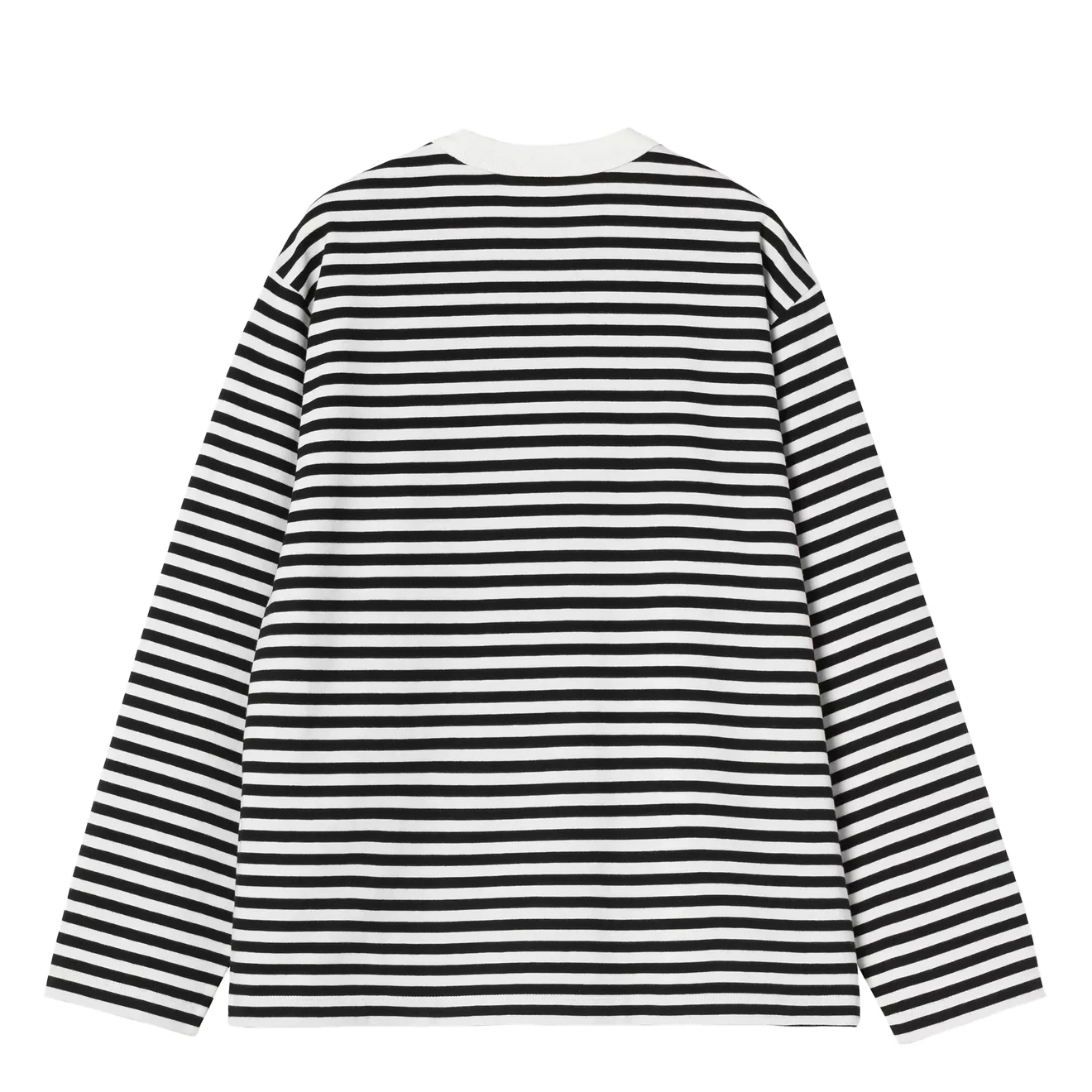 Carhartt WIP Womens L/S Ezra T-Shirt Ezra Stripe Black / Wax - Image 2