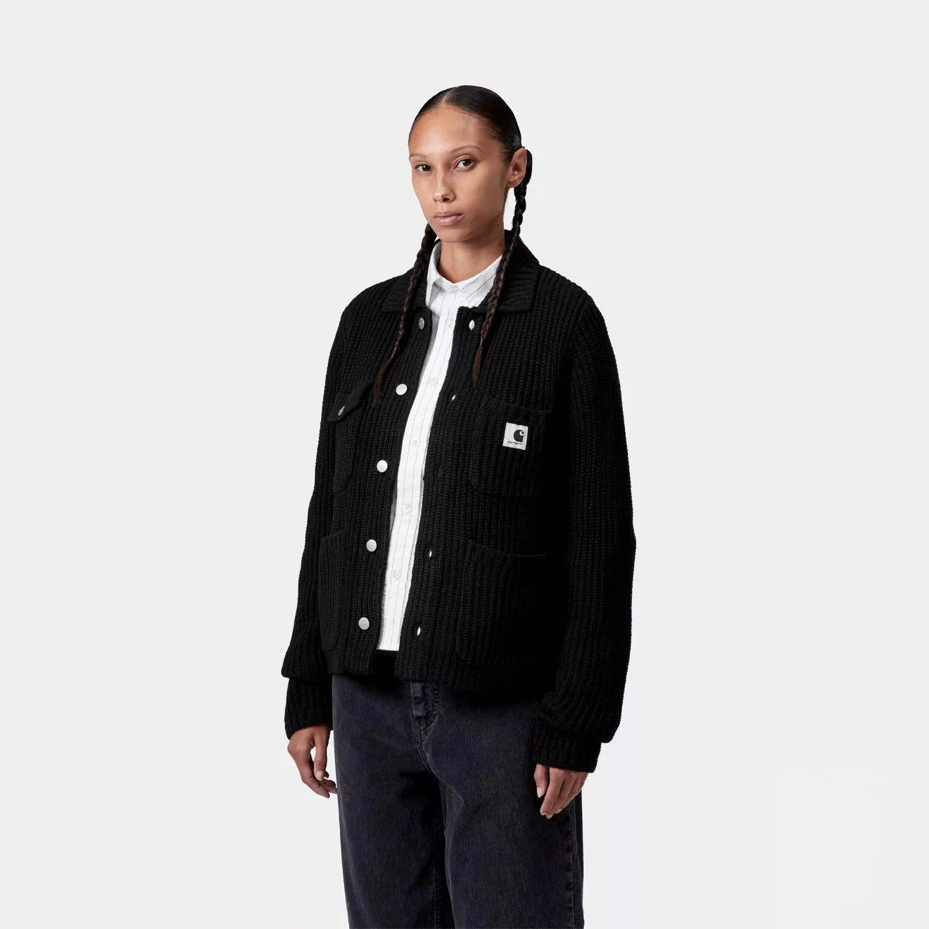 Carhartt WIP Womens Michigan Sweater Black - Image 3