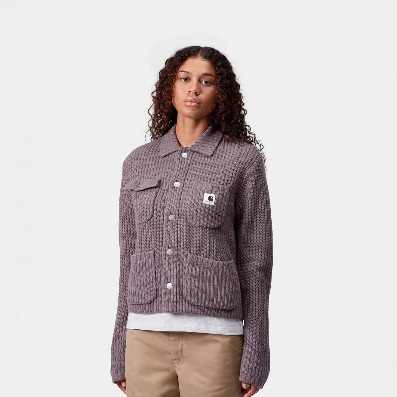 Carhartt WIP Womens Michigan Sweater Phlox - Image 3