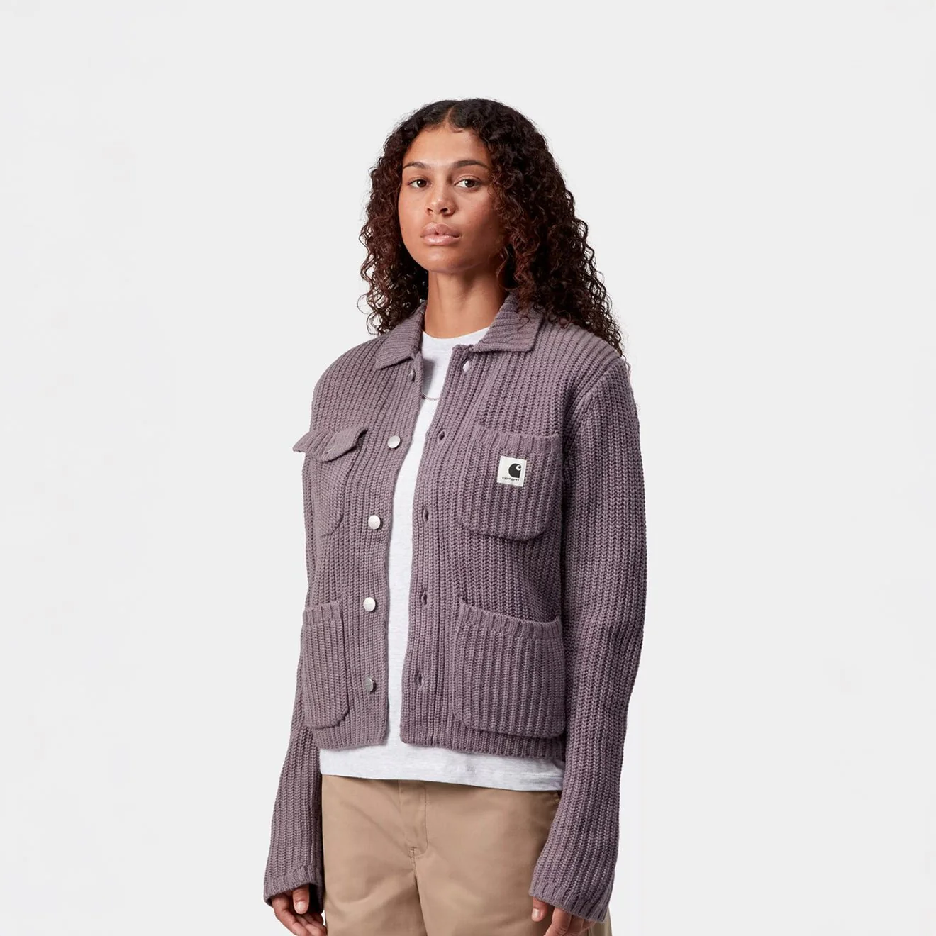Carhartt WIP Womens Michigan Sweater Phlox - Image 4
