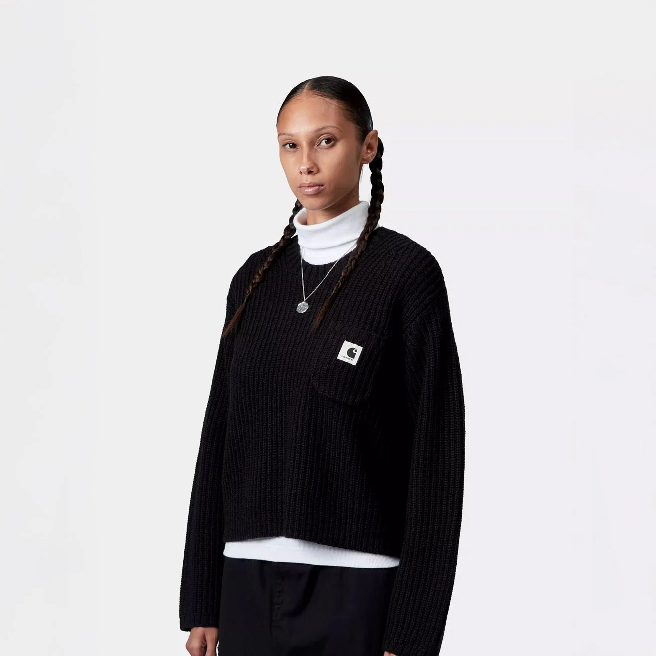 Carhartt WIP Womens Mira Sweater Black - Image 3