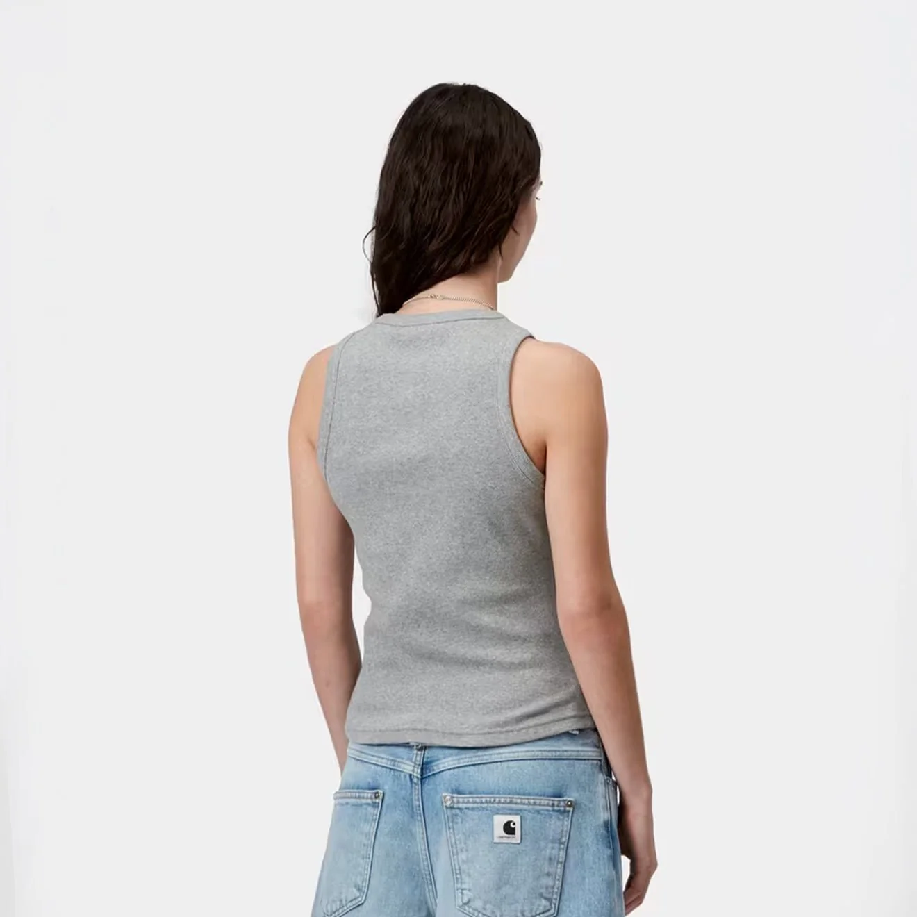 Carhartt WIP Womens Philips A-Shirt Grey Heather - Image 4