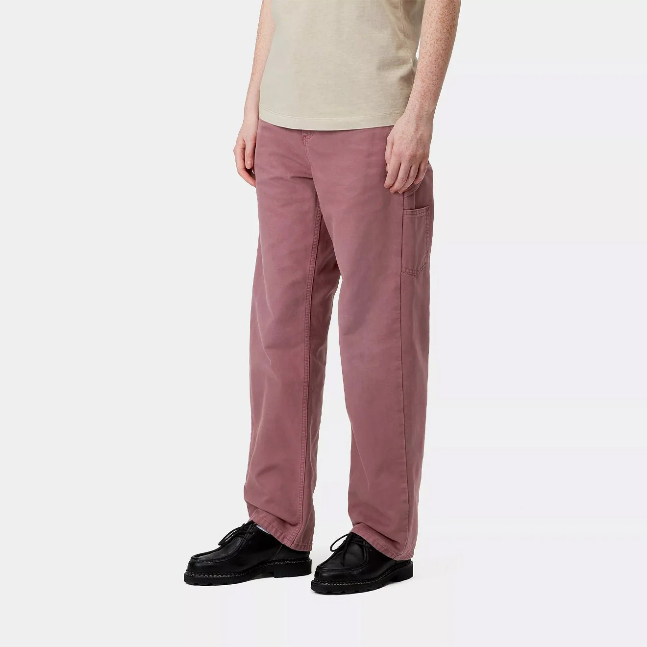 Carhartt WIP Womens Pierce Pant Straight Dusky Pink Stone Canvas - Image 3