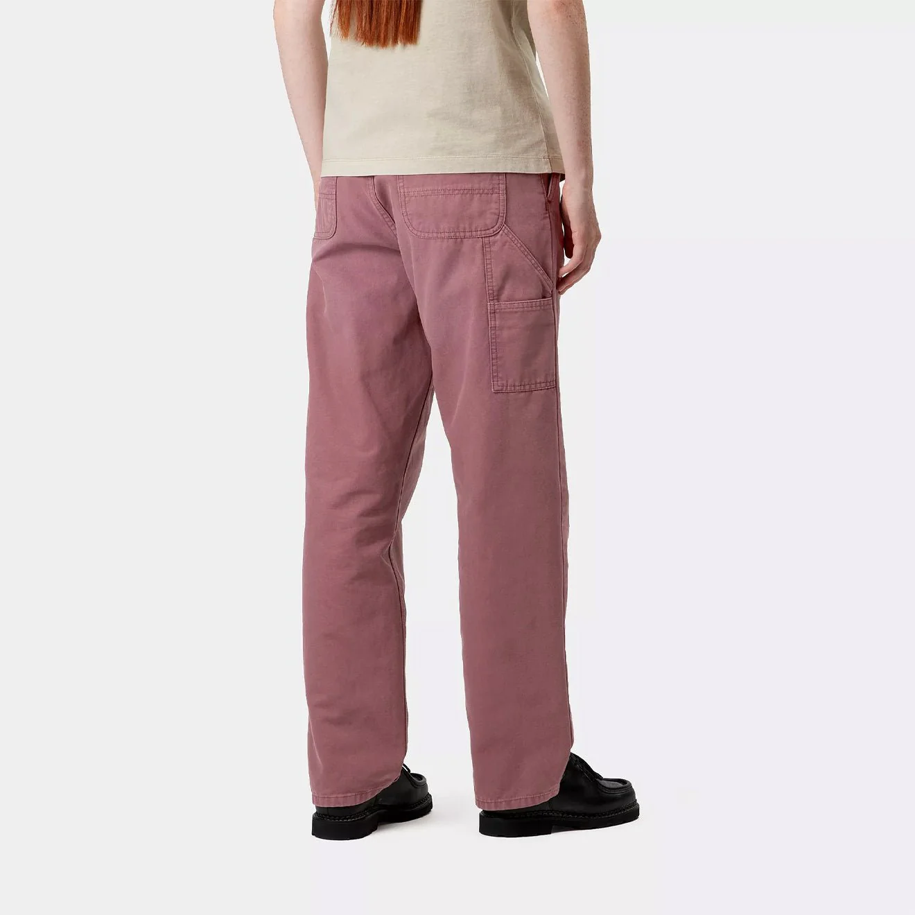 Carhartt WIP Womens Pierce Pant Straight Dusky Pink Stone Canvas - Image 4